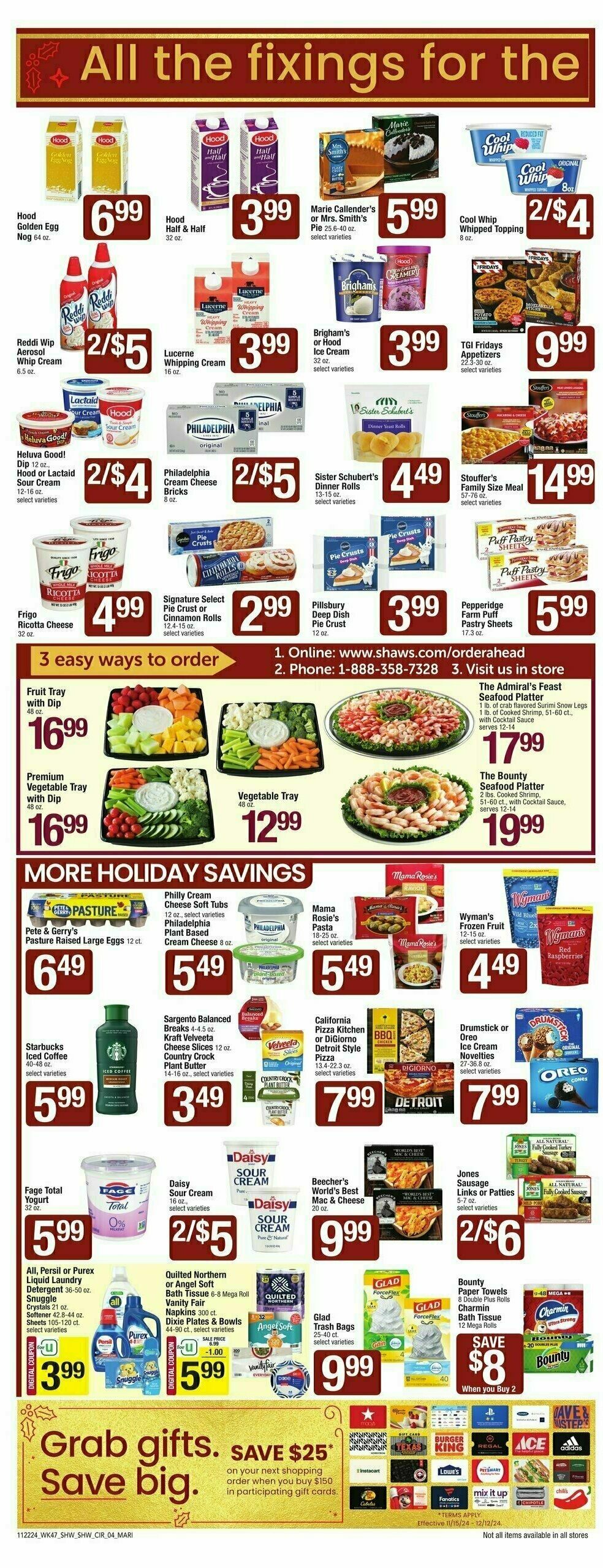 Shaw's Weekly Ad from November 22