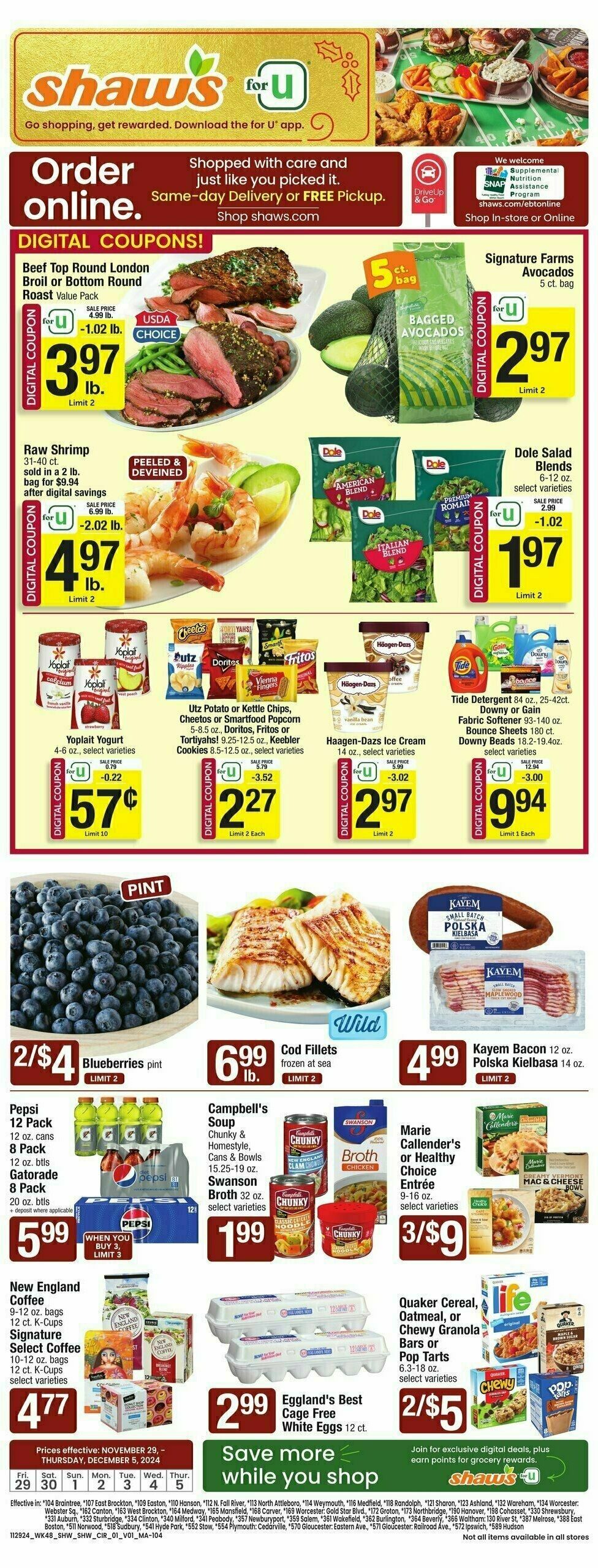 Shaw's Weekly Ad from November 29