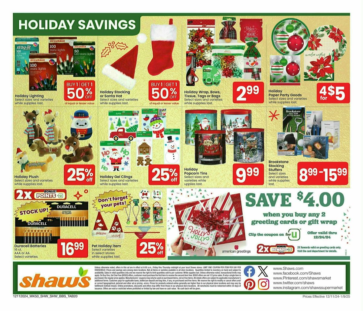 Shaw's Big Book of Savings Weekly Ad from December 11