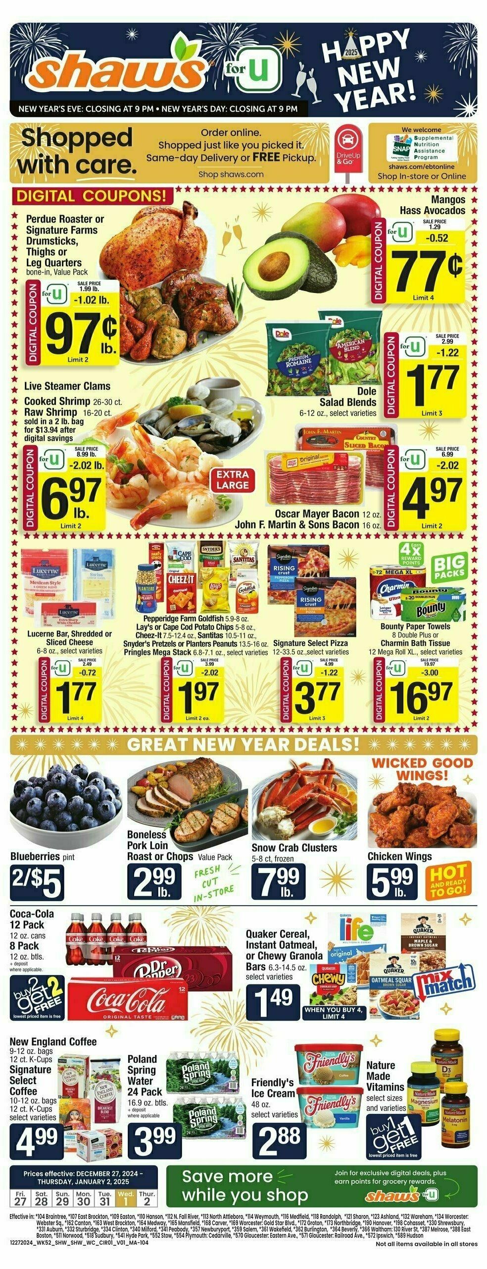 Shaw's Weekly Ad from December 27