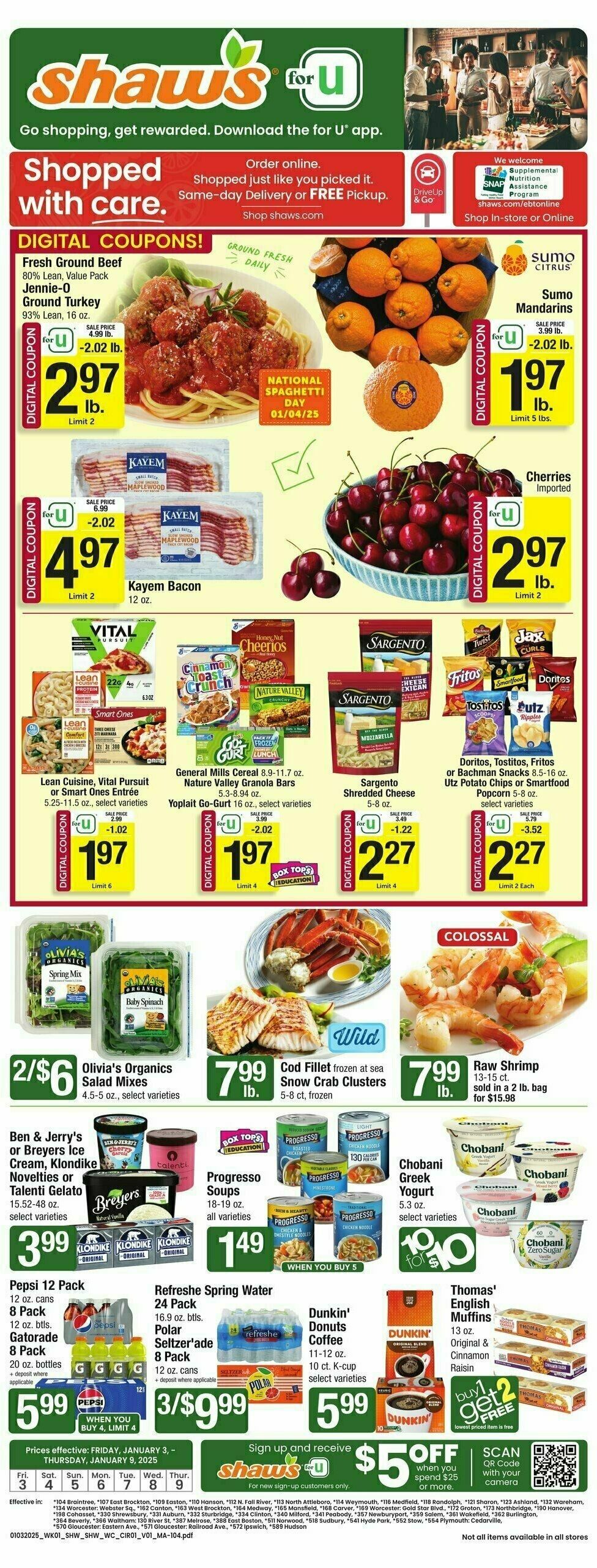 Shaw's Weekly Ad from January 3