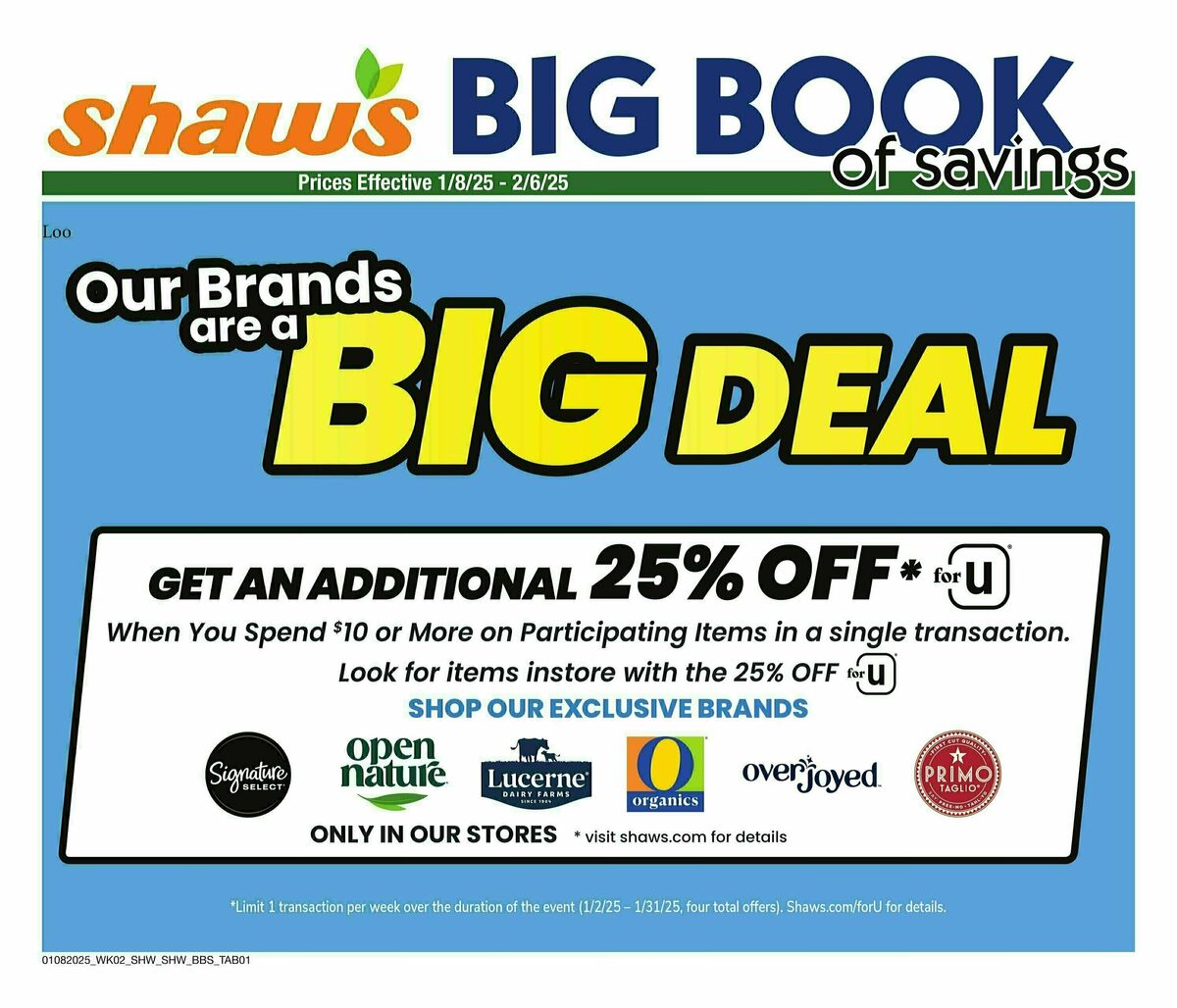 Shaw's Big Book of Savings Weekly Ad from January 8