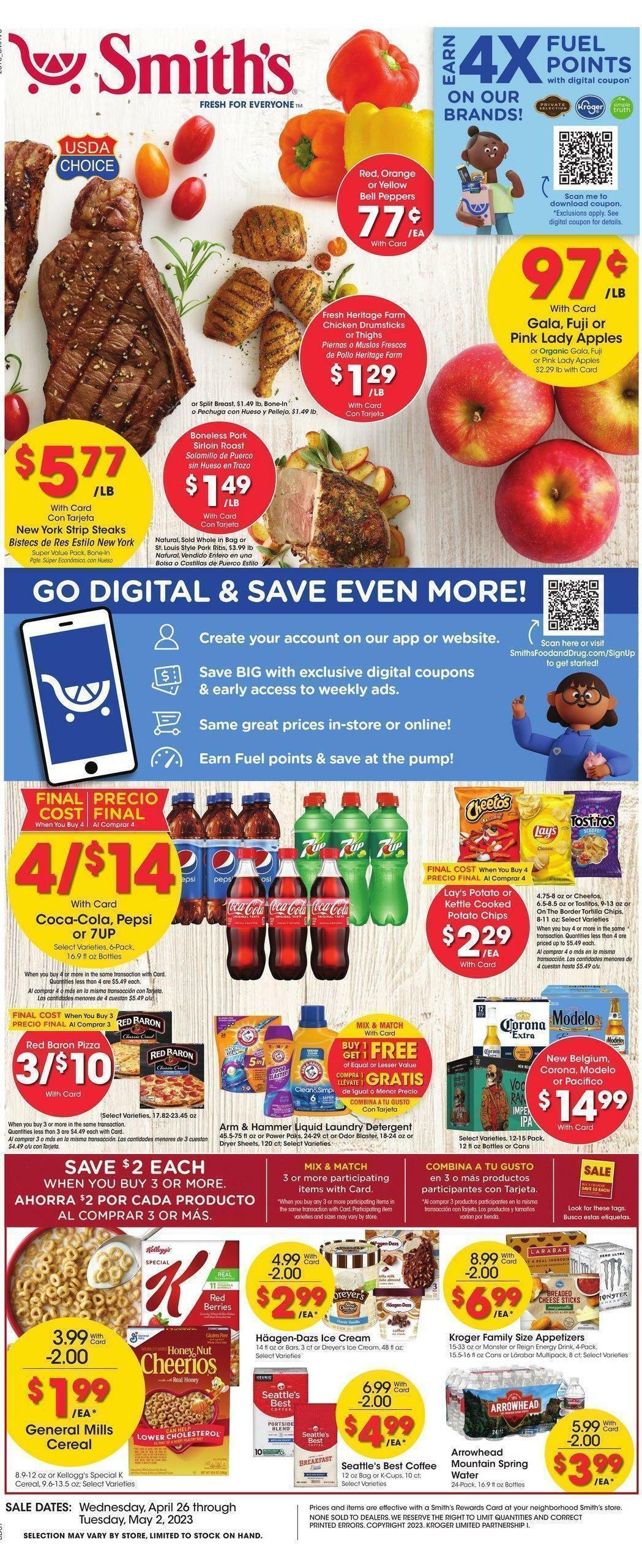 Smith's Weekly Ad from April 26