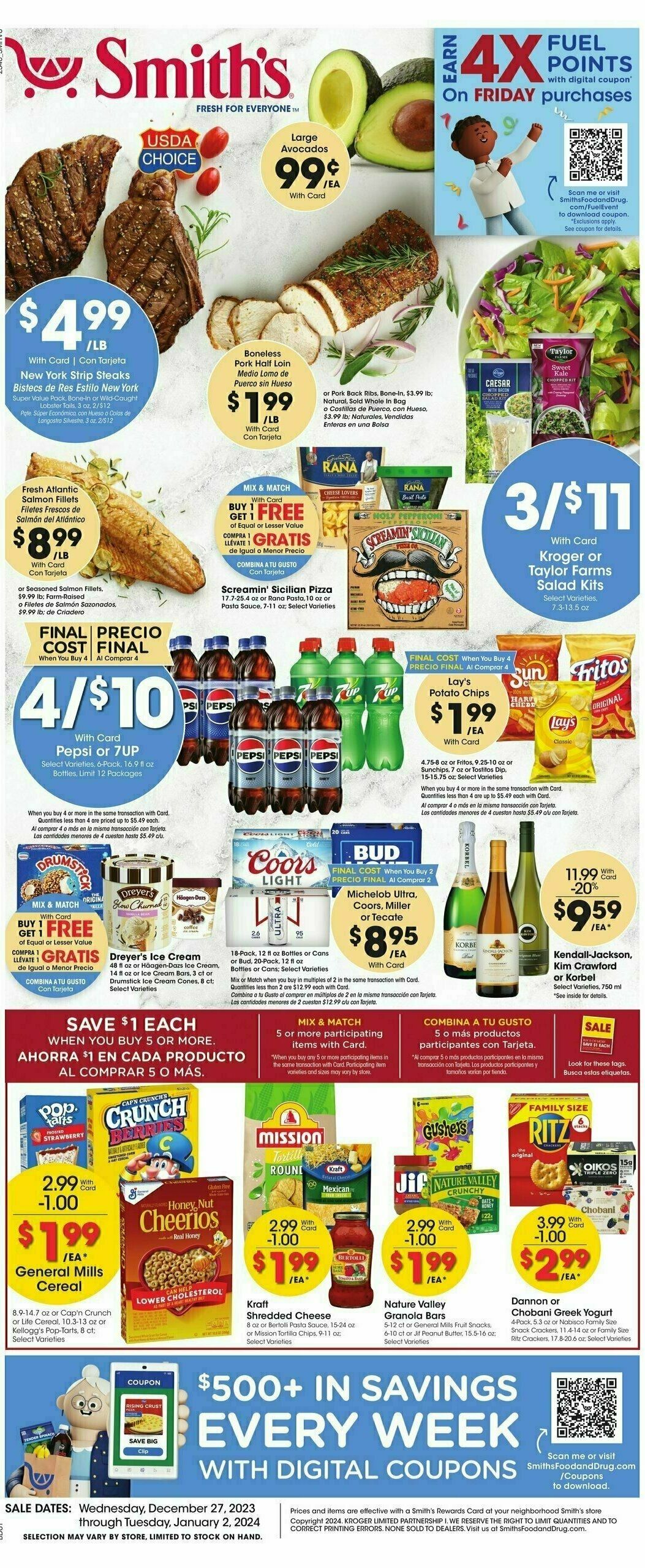 Smith's Weekly Ad from December 27