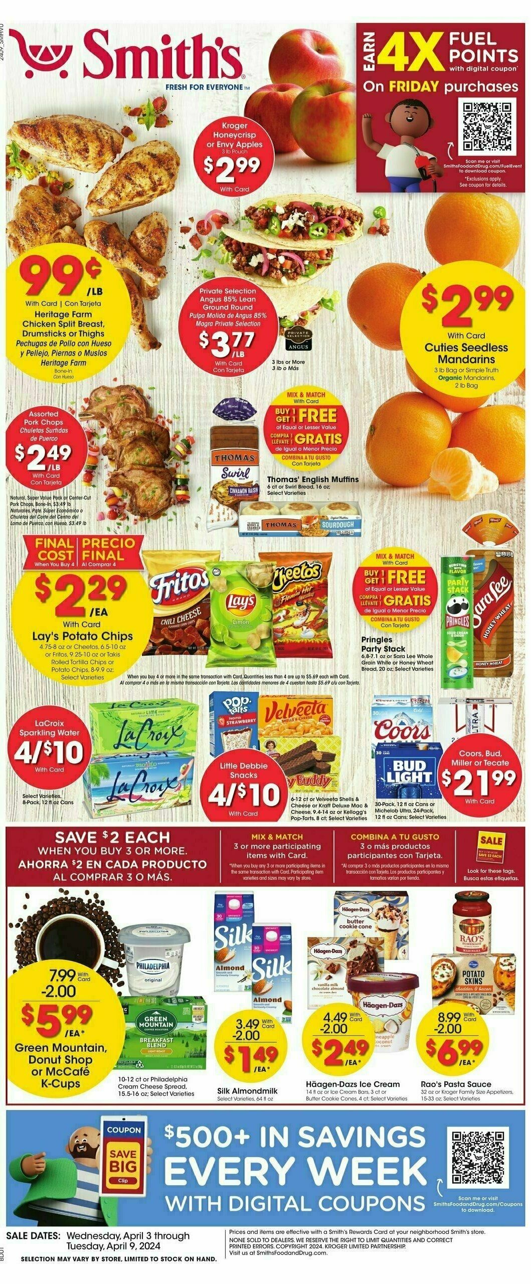 Smith's Weekly Ad from April 3