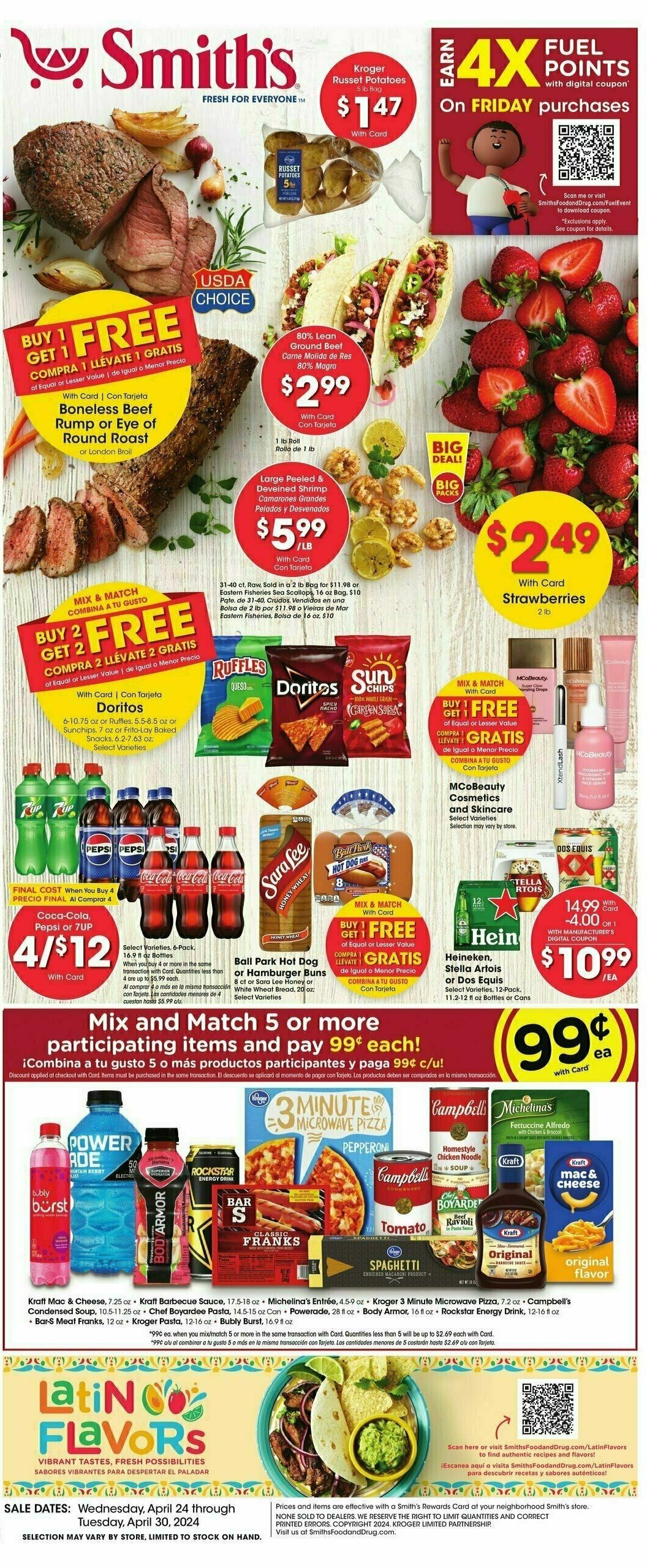 Smith's Weekly Ad from April 24