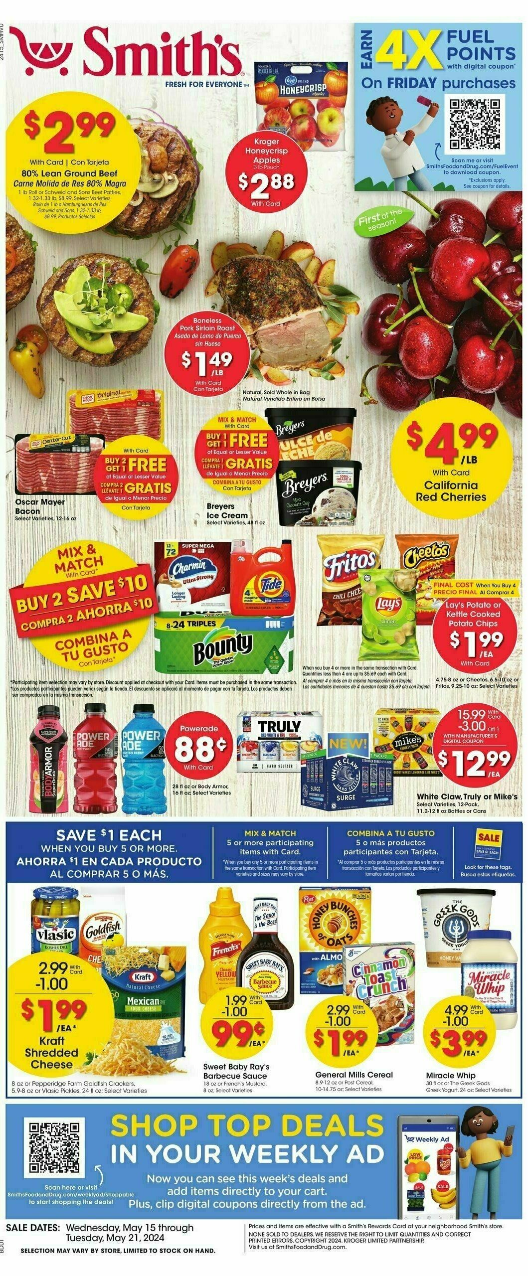 Smith's Weekly Ad from May 15