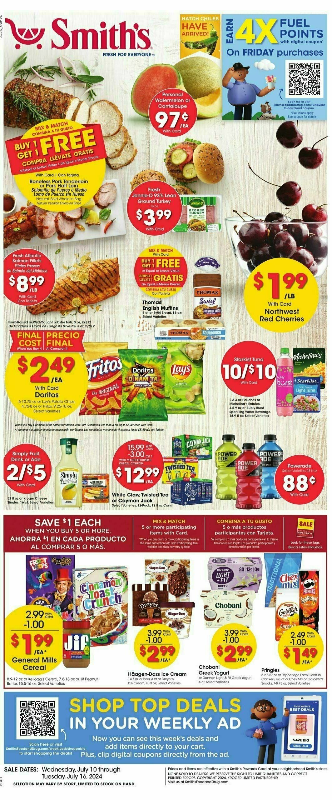 Smith's Weekly Ad from July 10