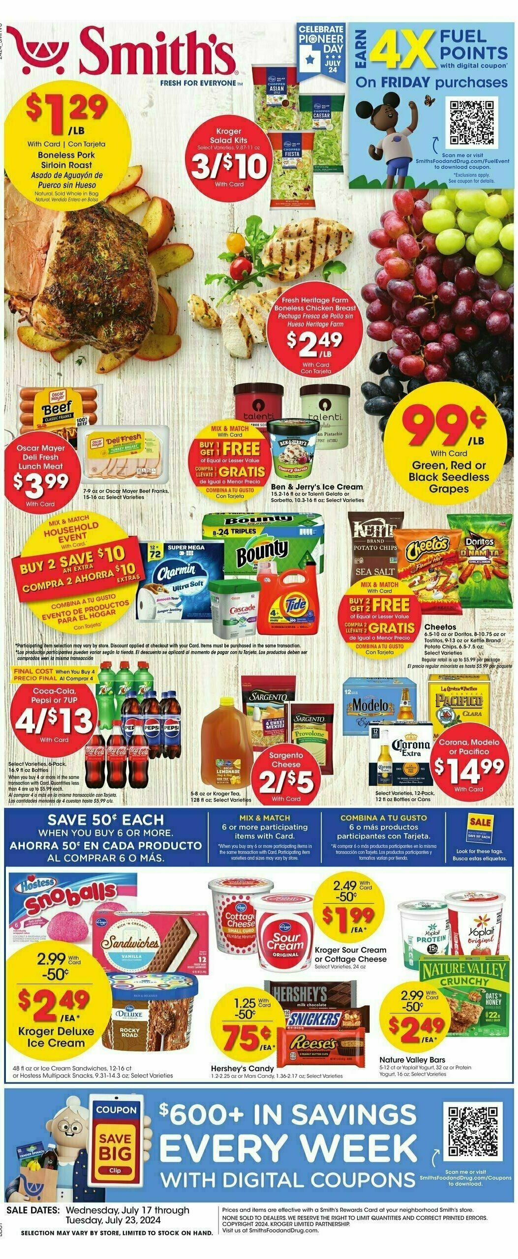 Smith's Weekly Ad from July 17