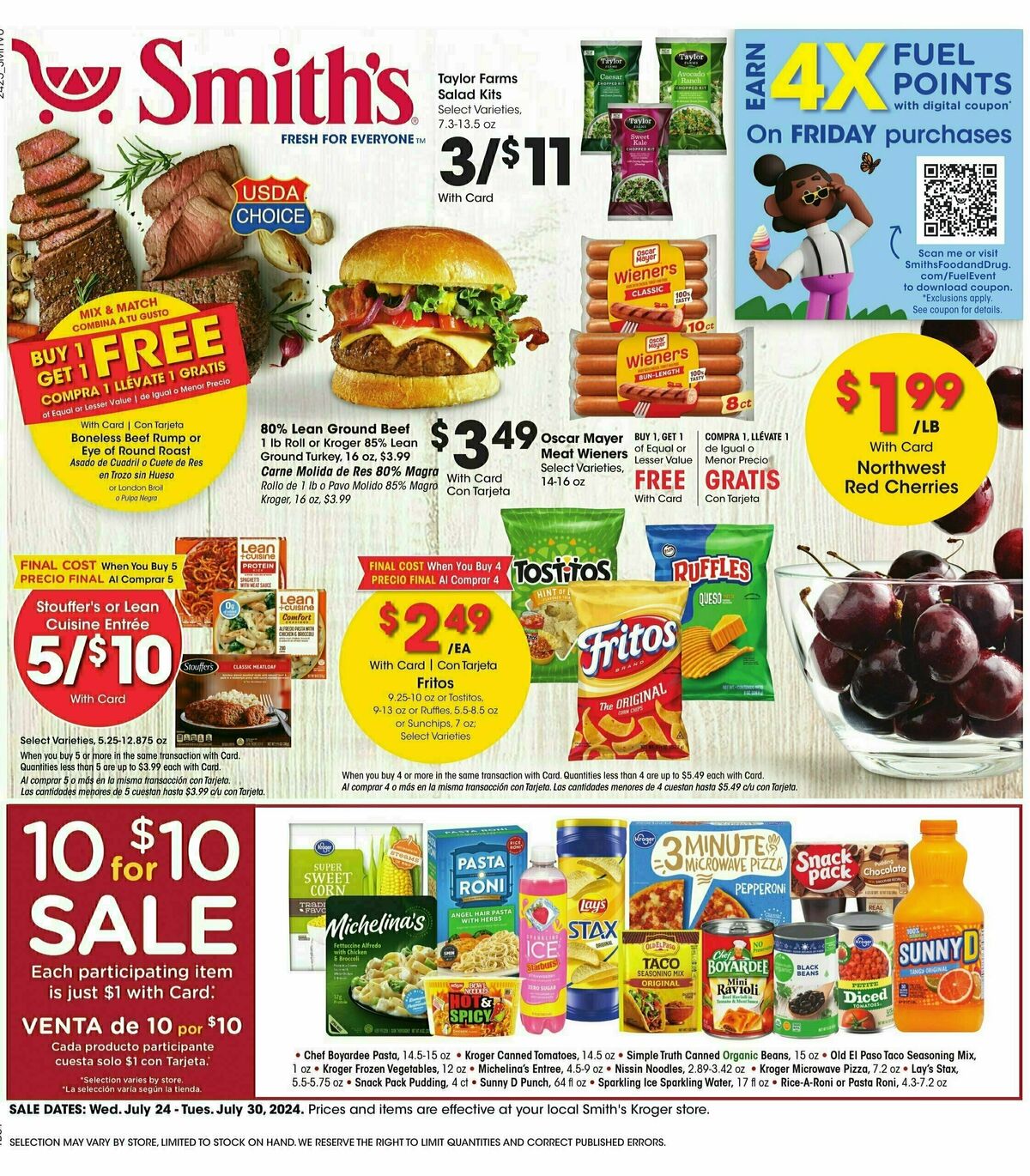 Smith's Weekly Ad from July 24