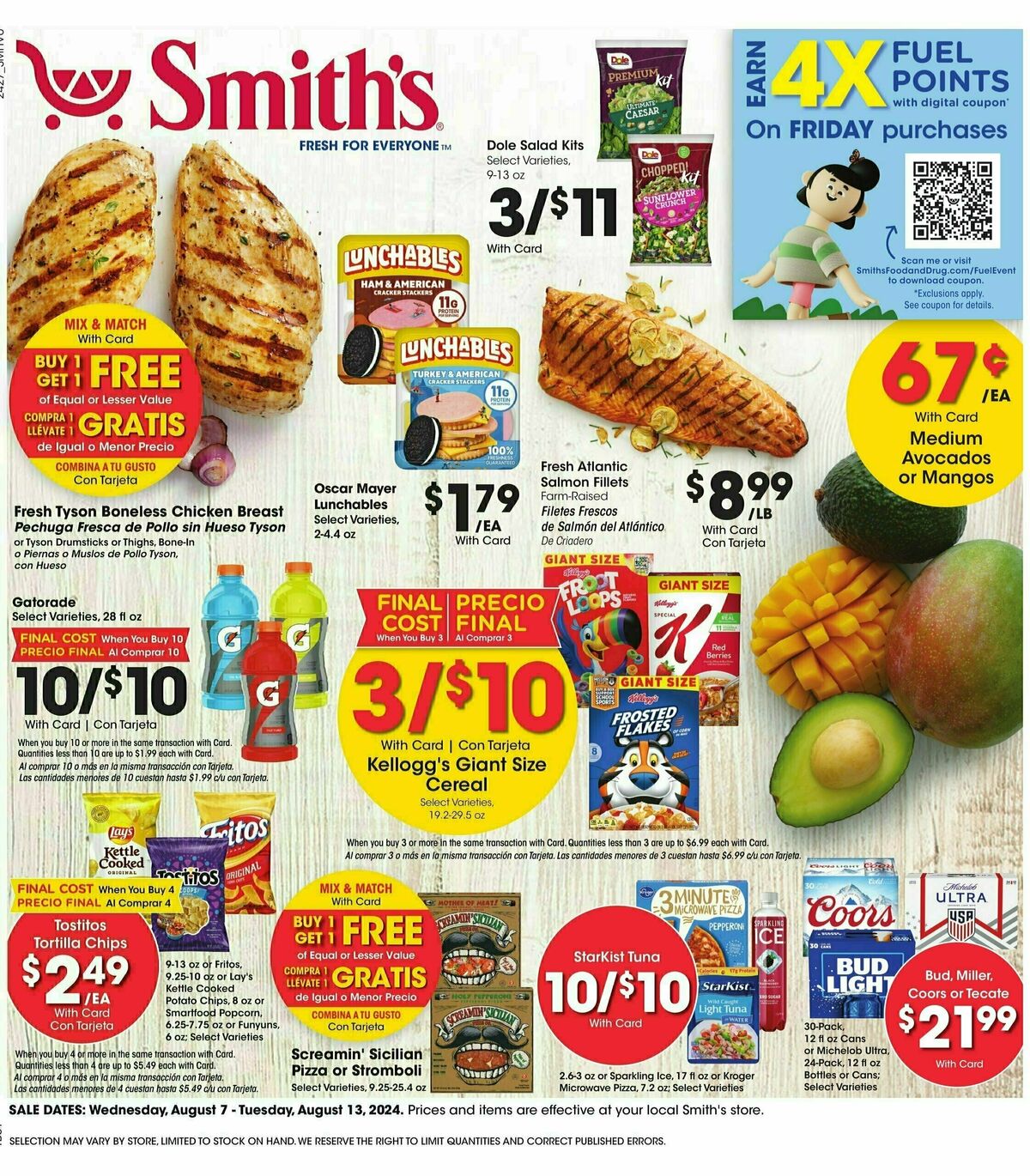 Smith's Weekly Ad from August 7