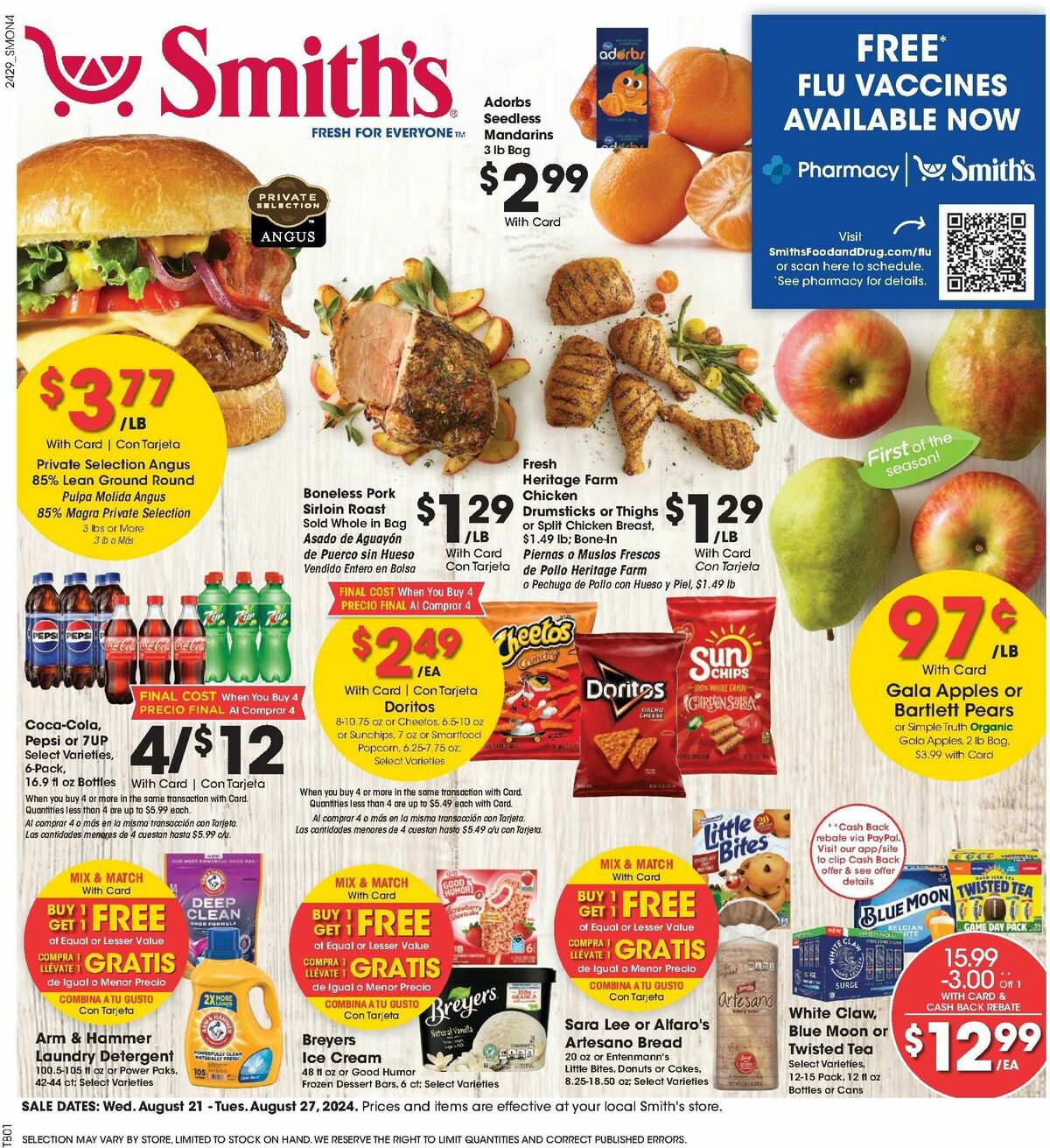 Smith's Weekly Ad from August 21