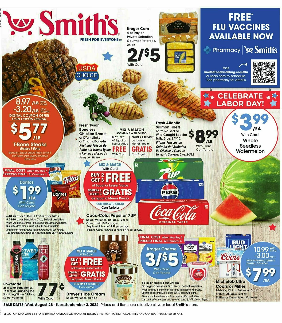 Smith's Weekly Ad from August 28