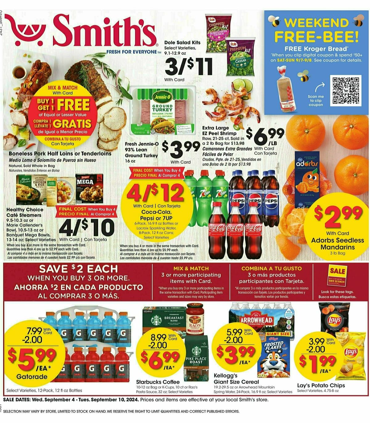 Smith's Weekly Ad from September 4