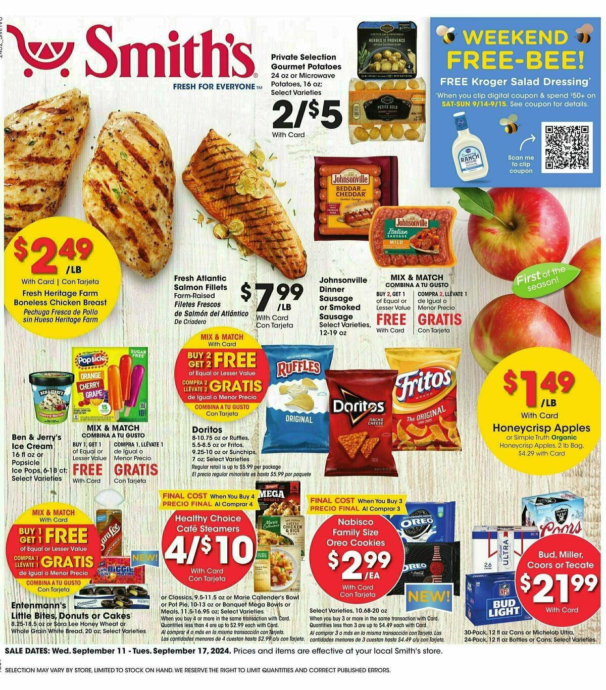 Smith's Weekly Ad from September 11