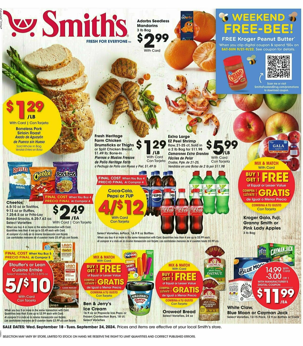 Smith's Weekly Ad from September 18