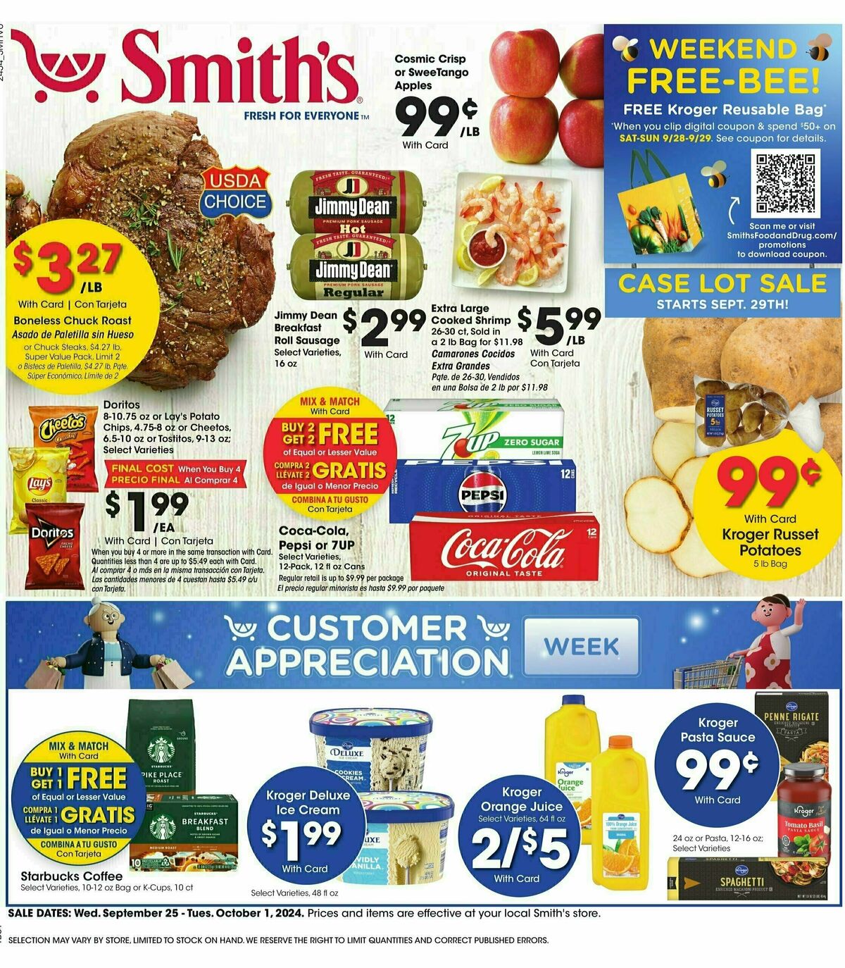 Smith's Weekly Ad from September 25