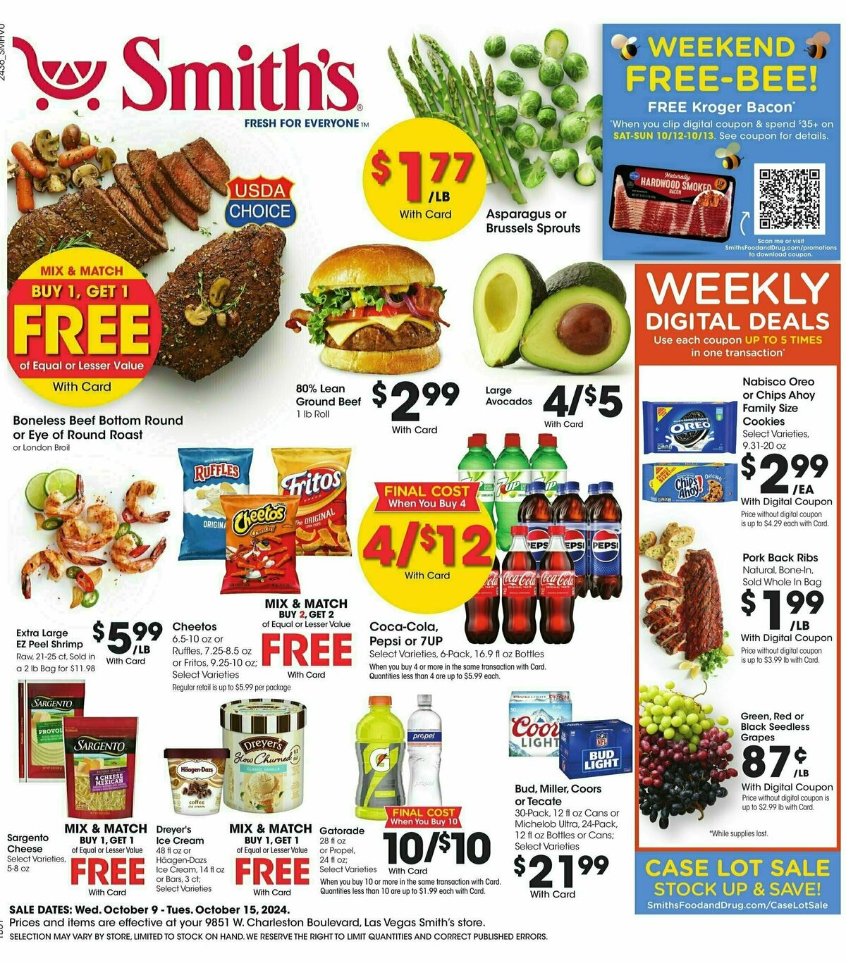 Smith's Weekly Ad from October 9