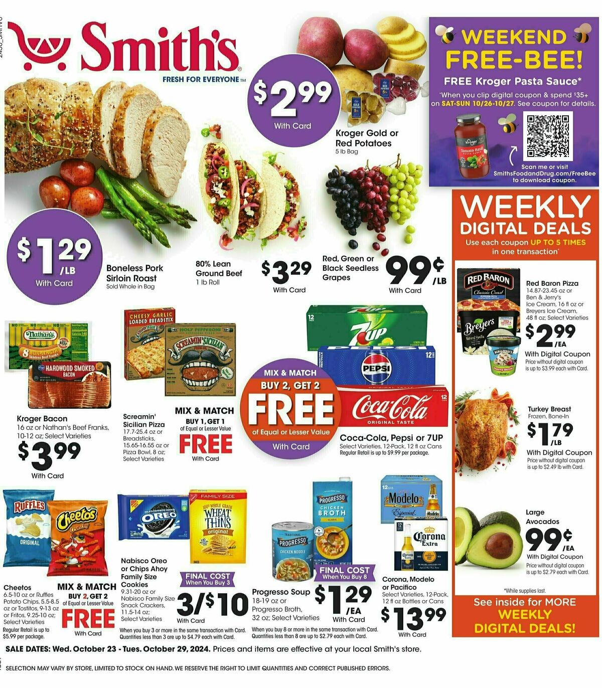 Smith's Weekly Ad from October 23