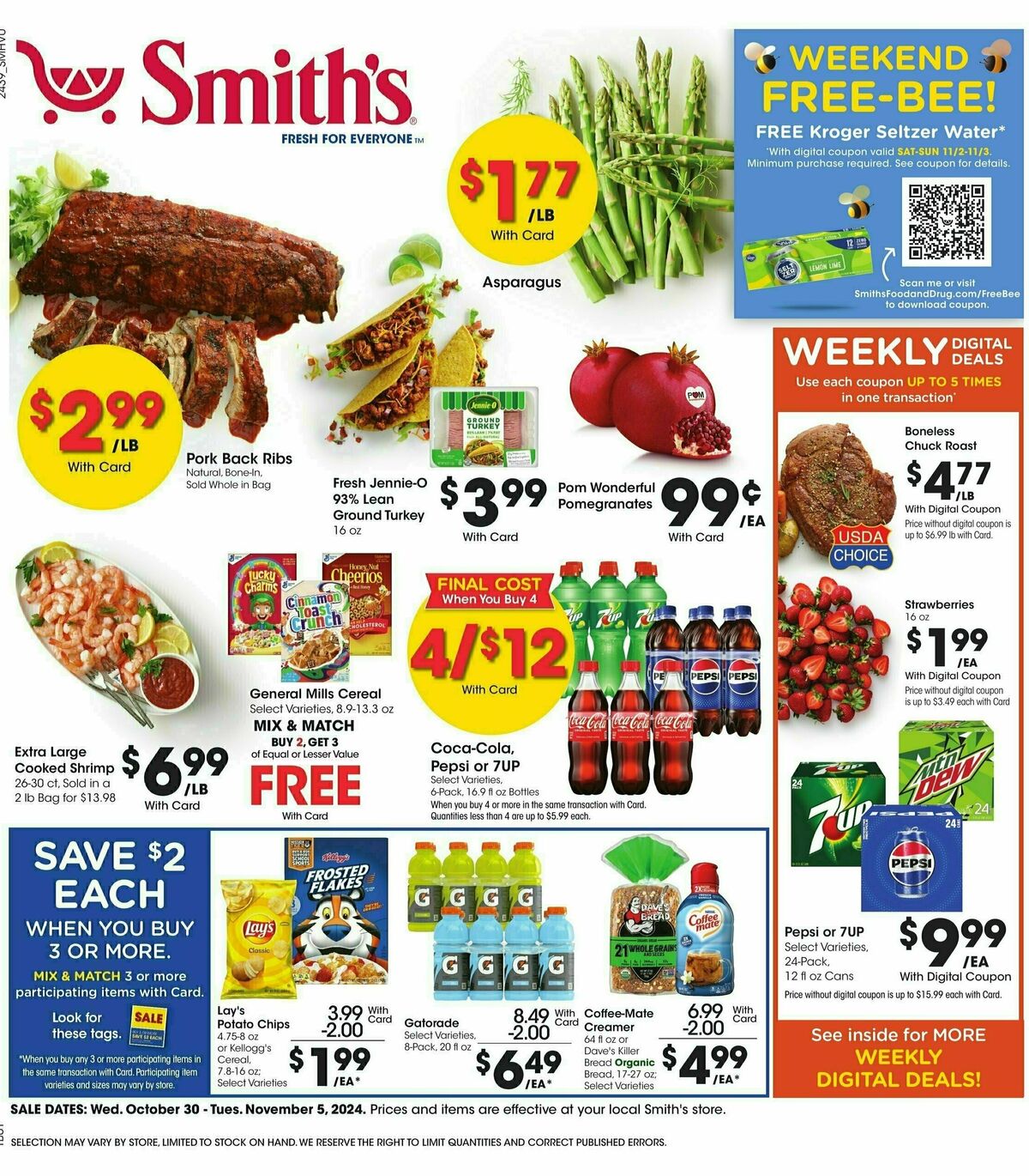 Smith's Weekly Ad from October 30