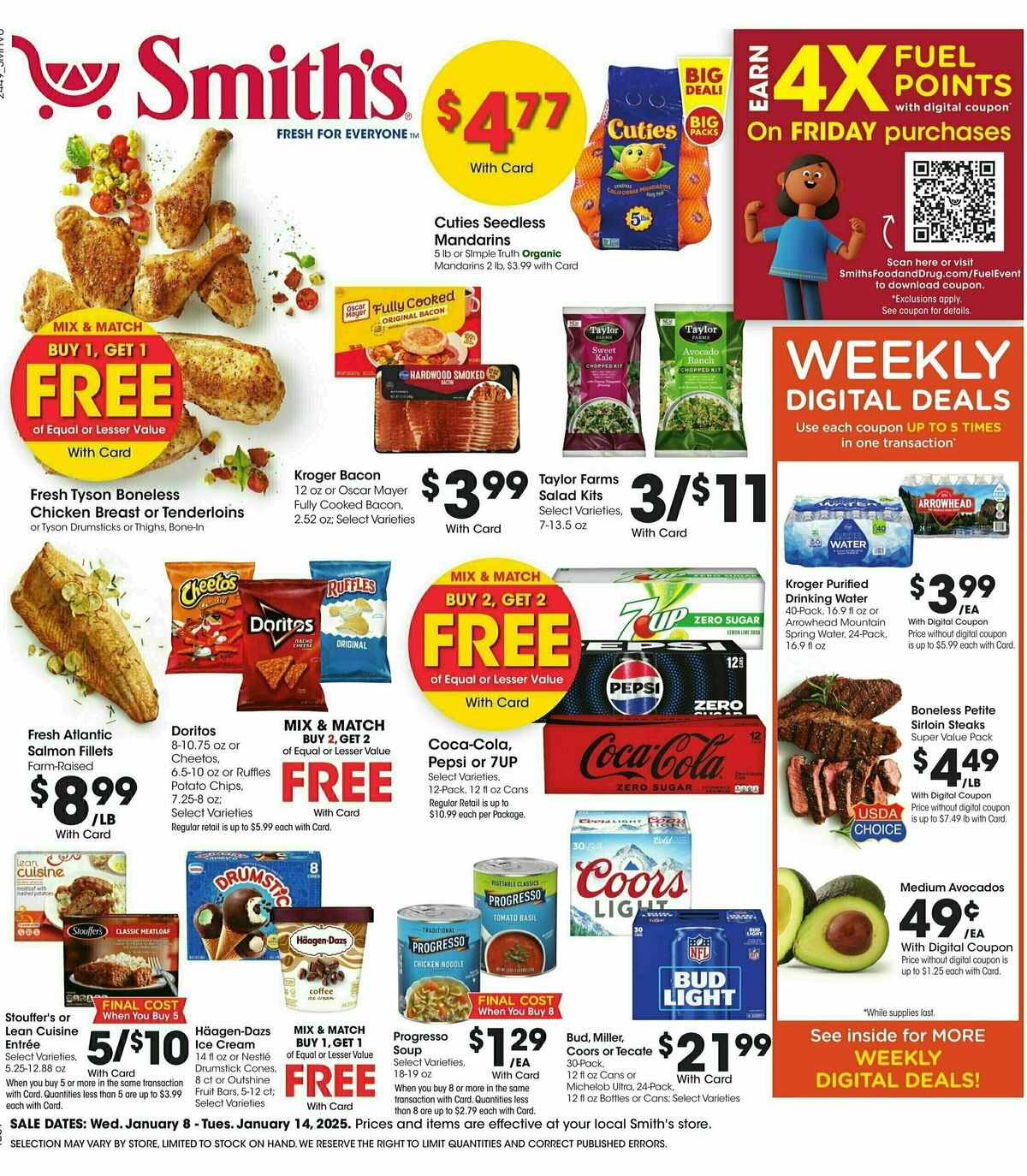 Smith's Weekly Ad from January 8