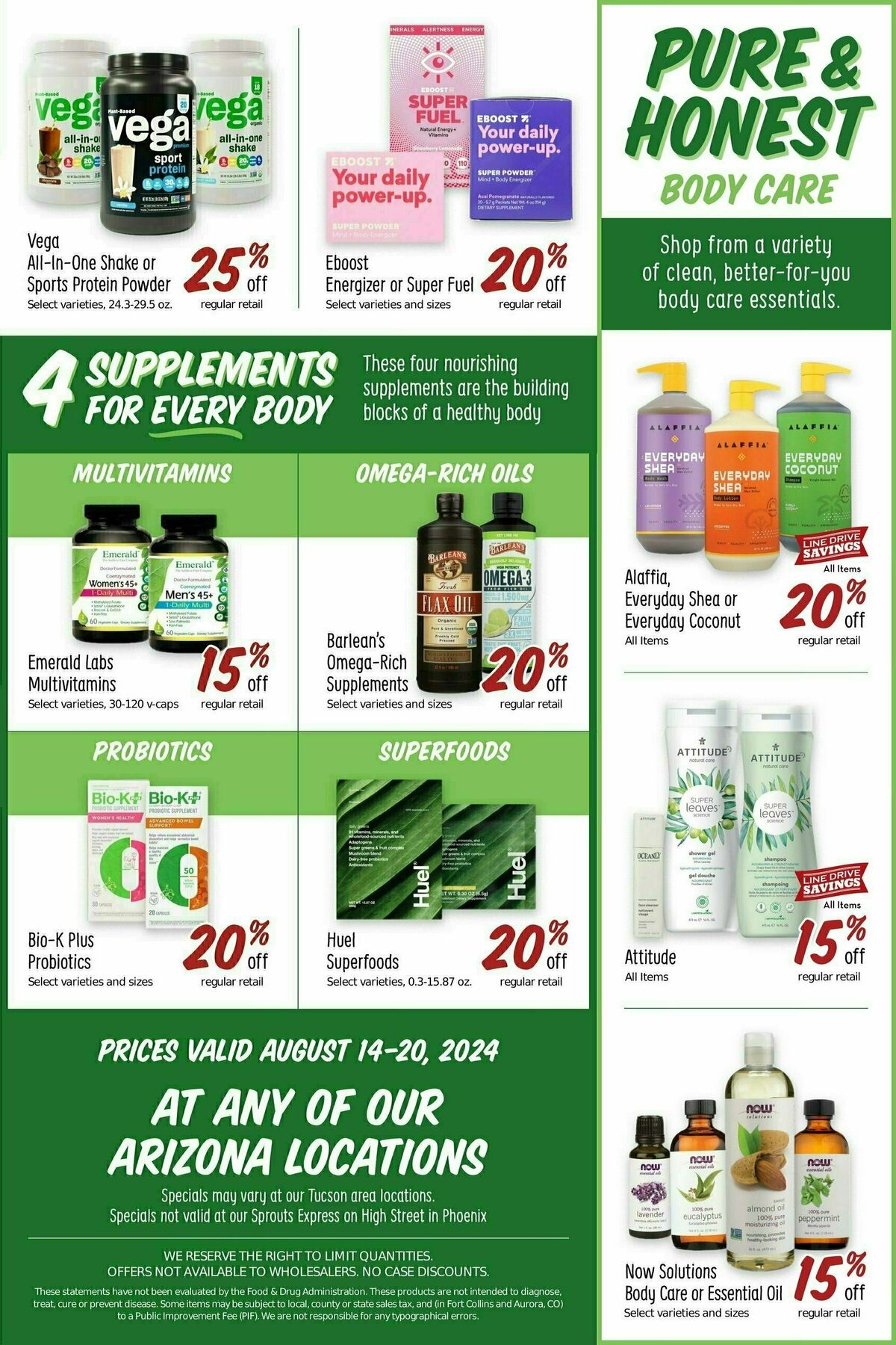 Sprouts Farmers Market Weekly Ad from August 14