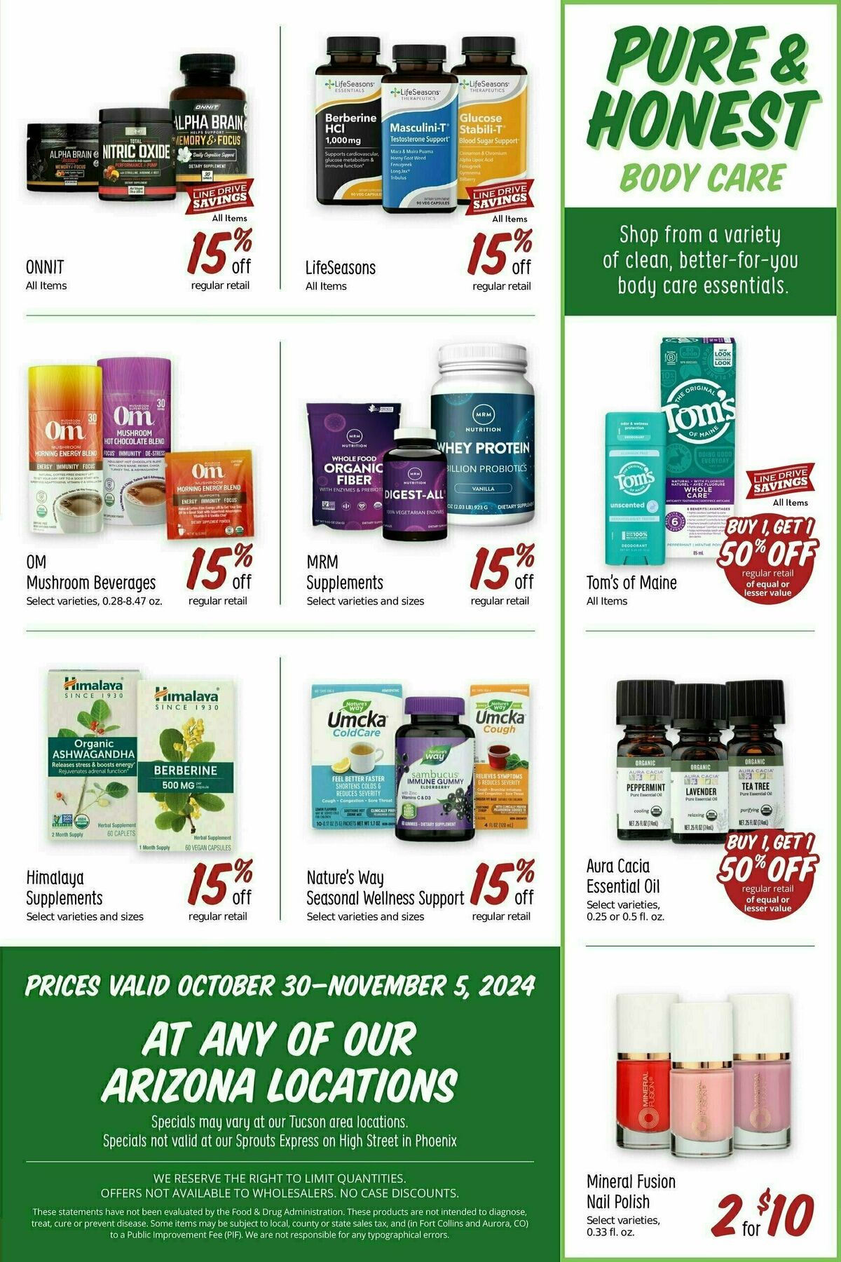 Sprouts Farmers Market Weekly Ad from October 30