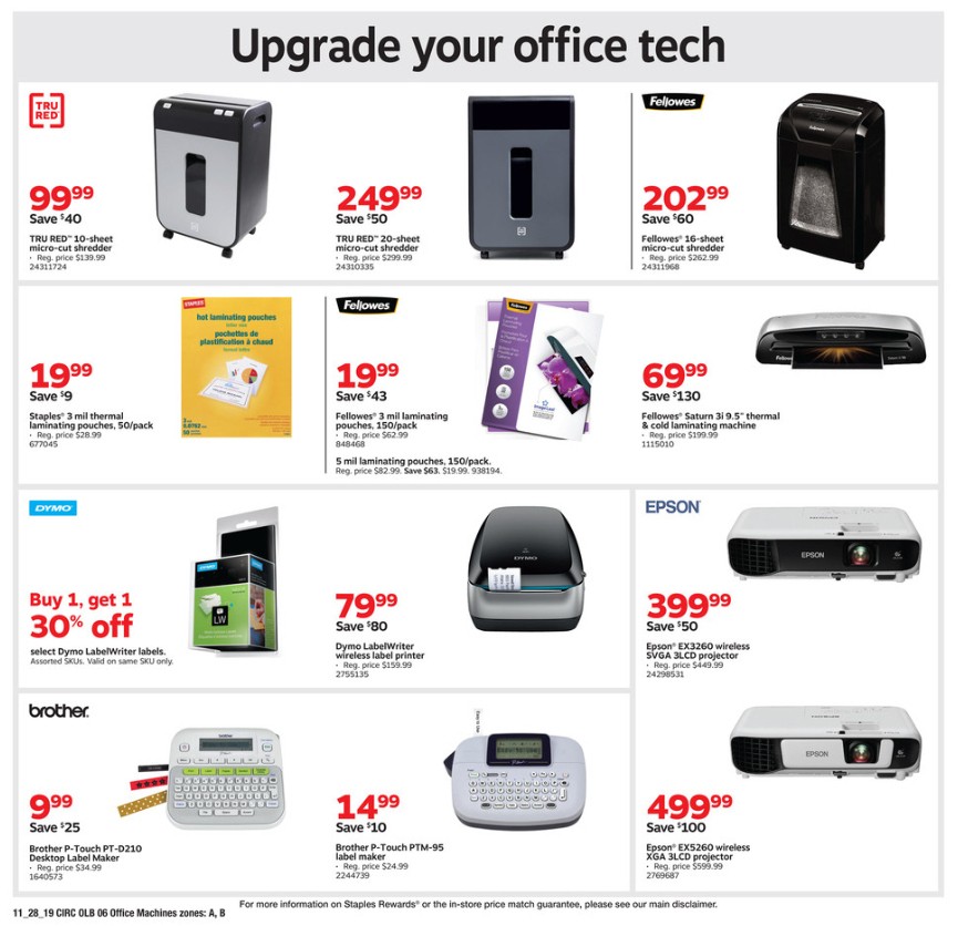 Staples Black Friday Weekly Ad from November 28