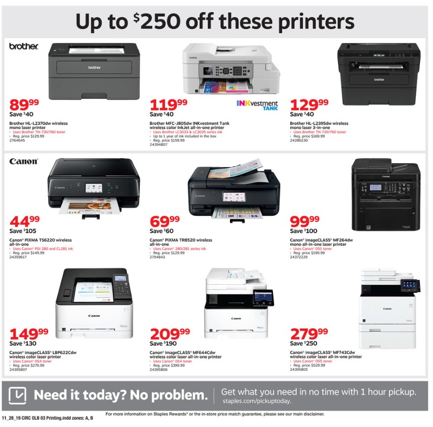 Staples Black Friday Weekly Ad from November 28