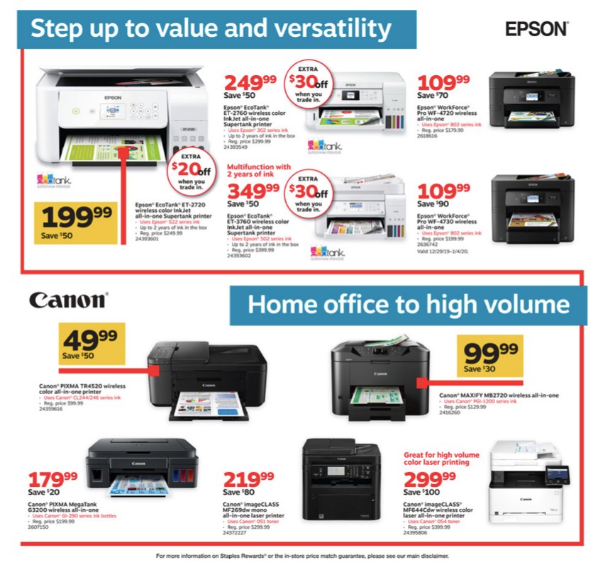 Staples Weekly Ad from December 27