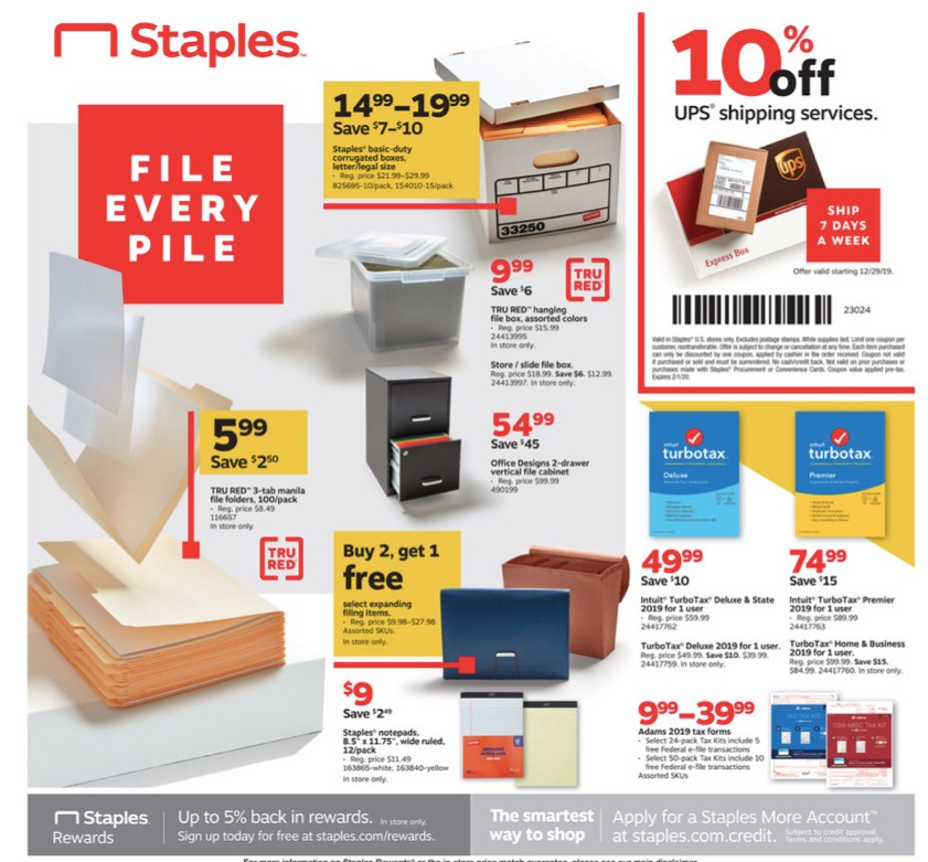 Staples Weekly Ad from December 27