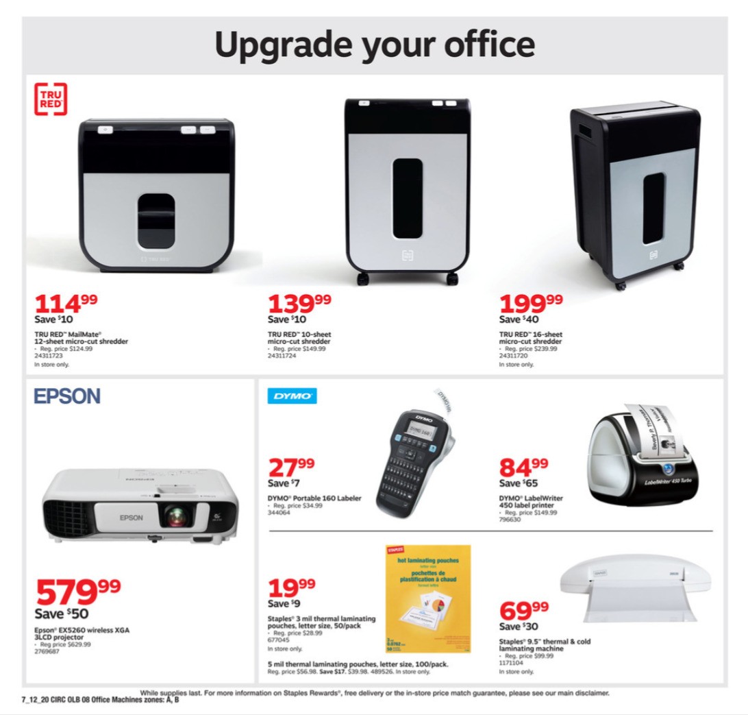 Staples Weekly Ad from July 12