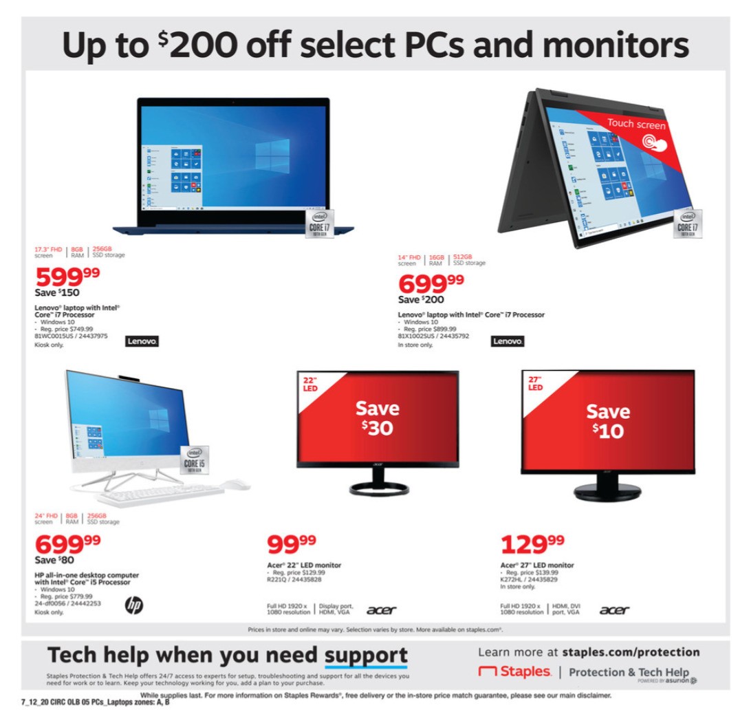 Staples Weekly Ad from July 12