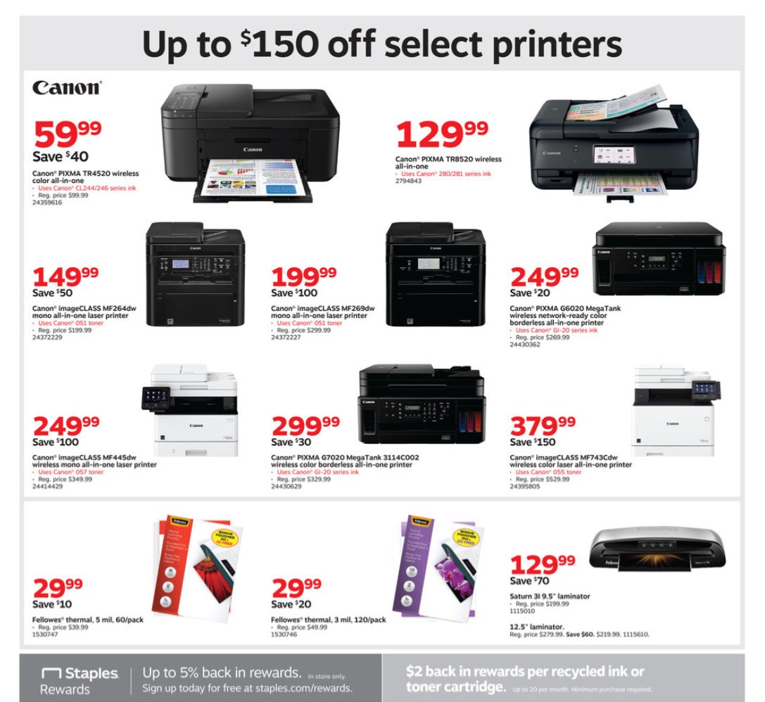 Staples Weekly Ad from August 2