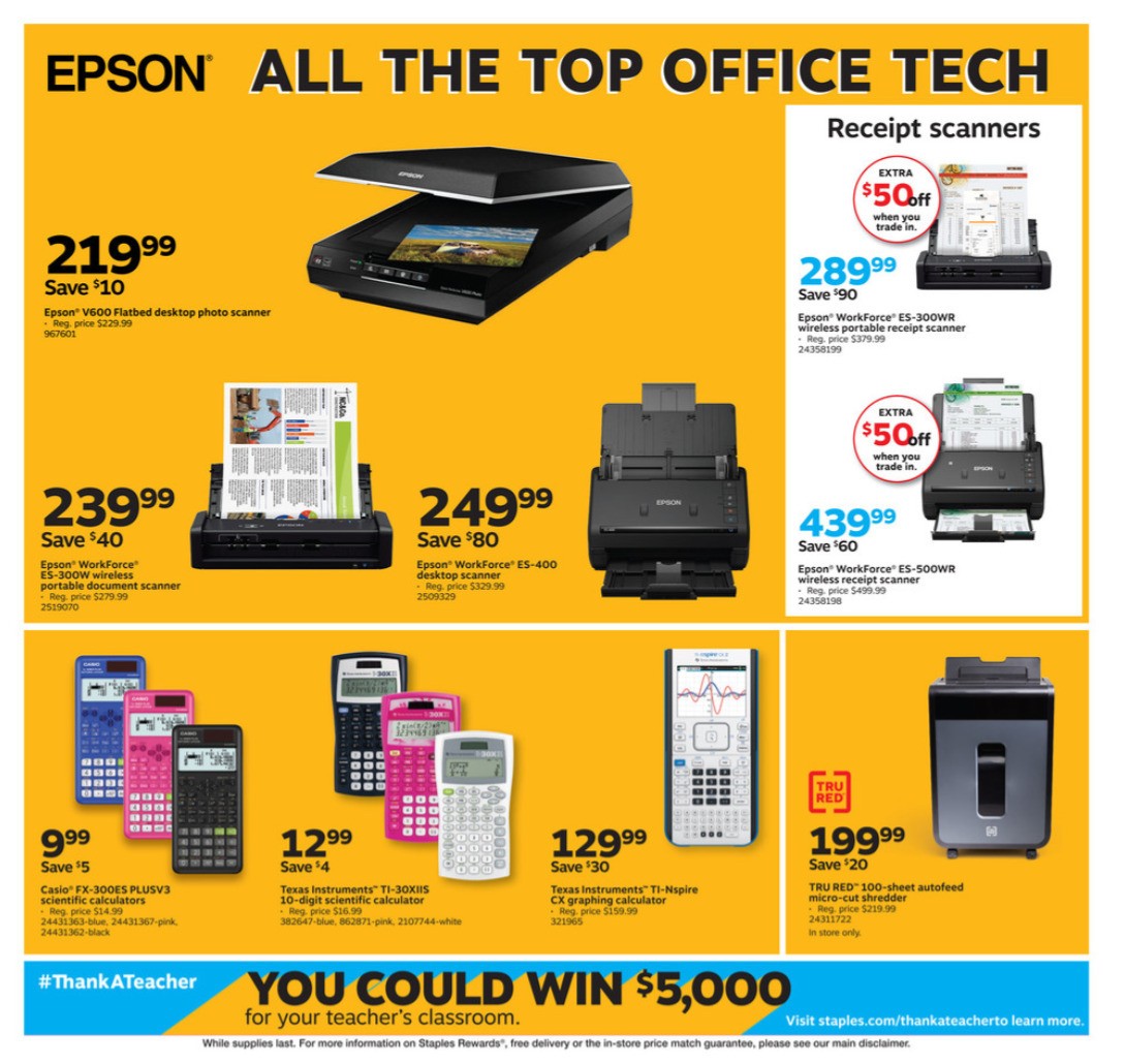 Staples Weekly Ad from August 2