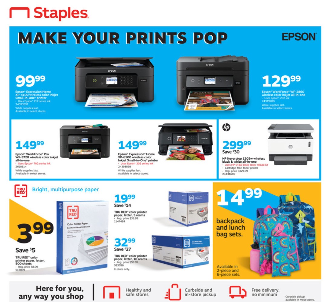 Staples Weekly Ad from August 2