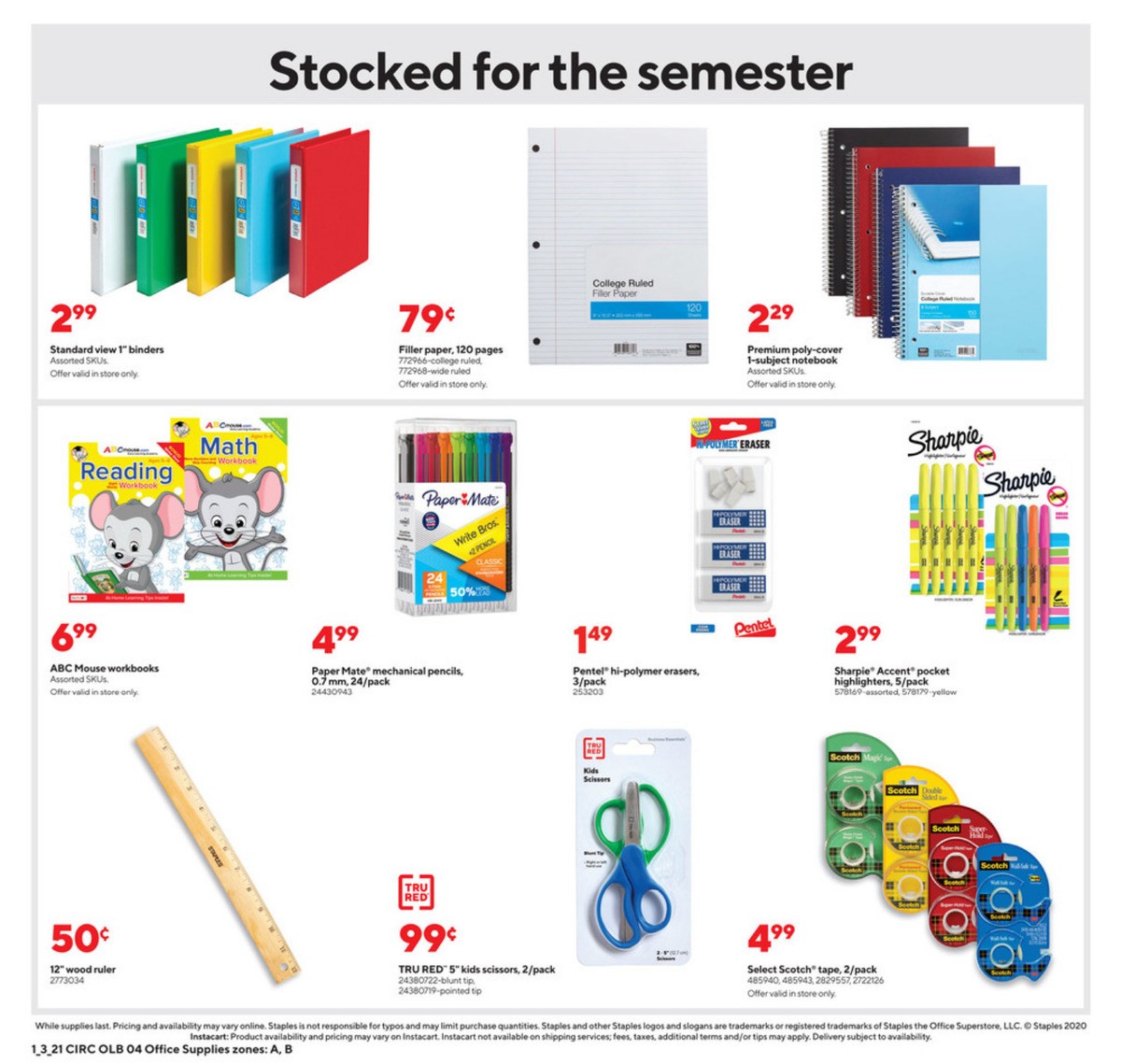 Staples Weekly Ad from January 3