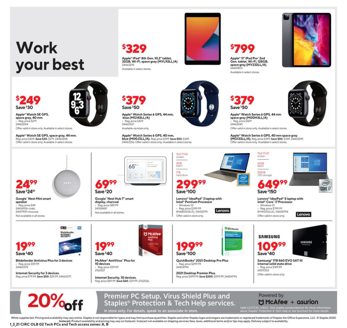 Staples Weekly Ad from January 3