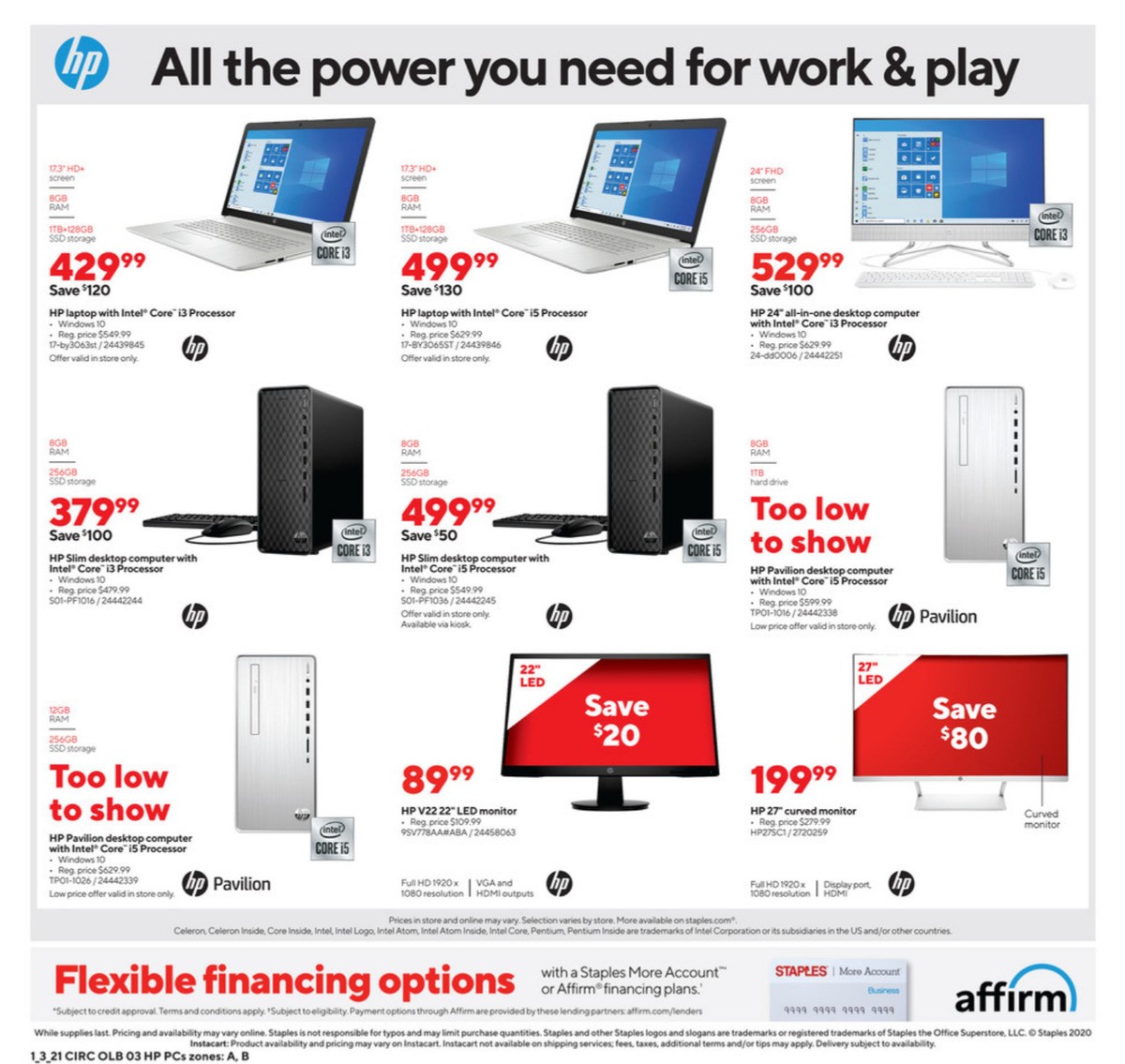 Staples Weekly Ad from January 3