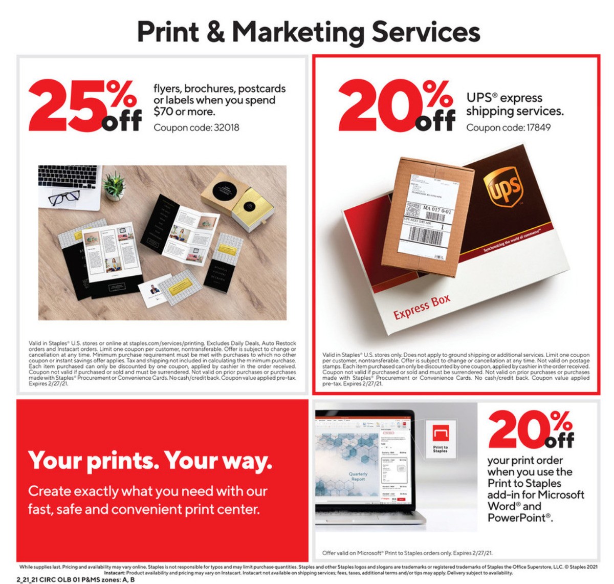 Staples Weekly Ad from February 21