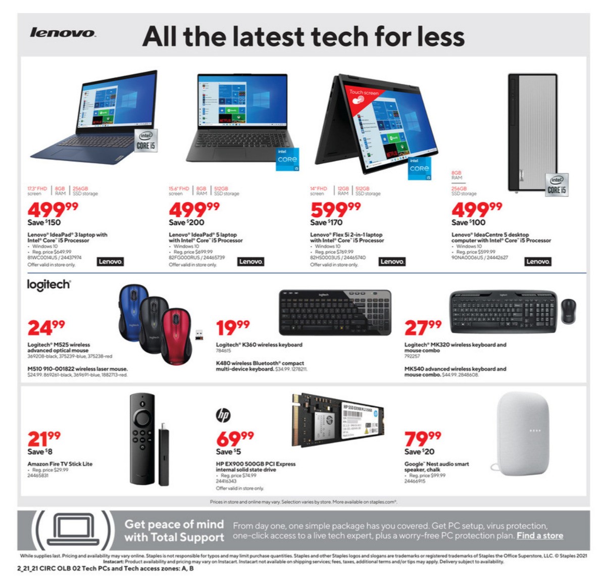 Staples Weekly Ad from February 21