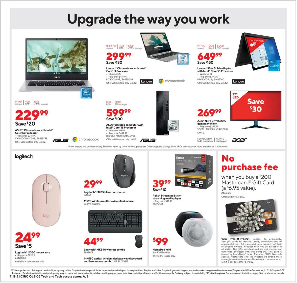 Staples Weekly Ad from July 18