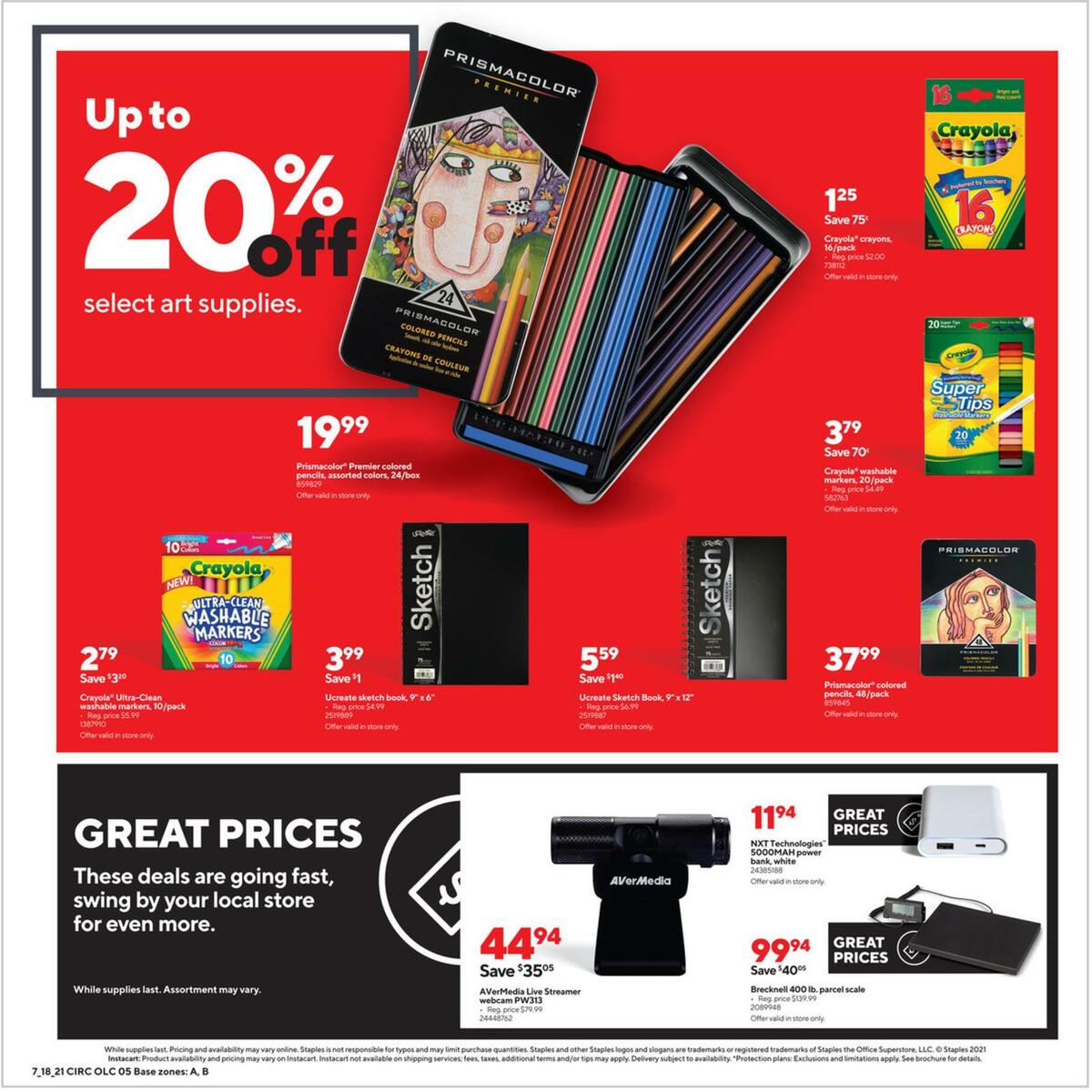 Staples Weekly Ad from July 18