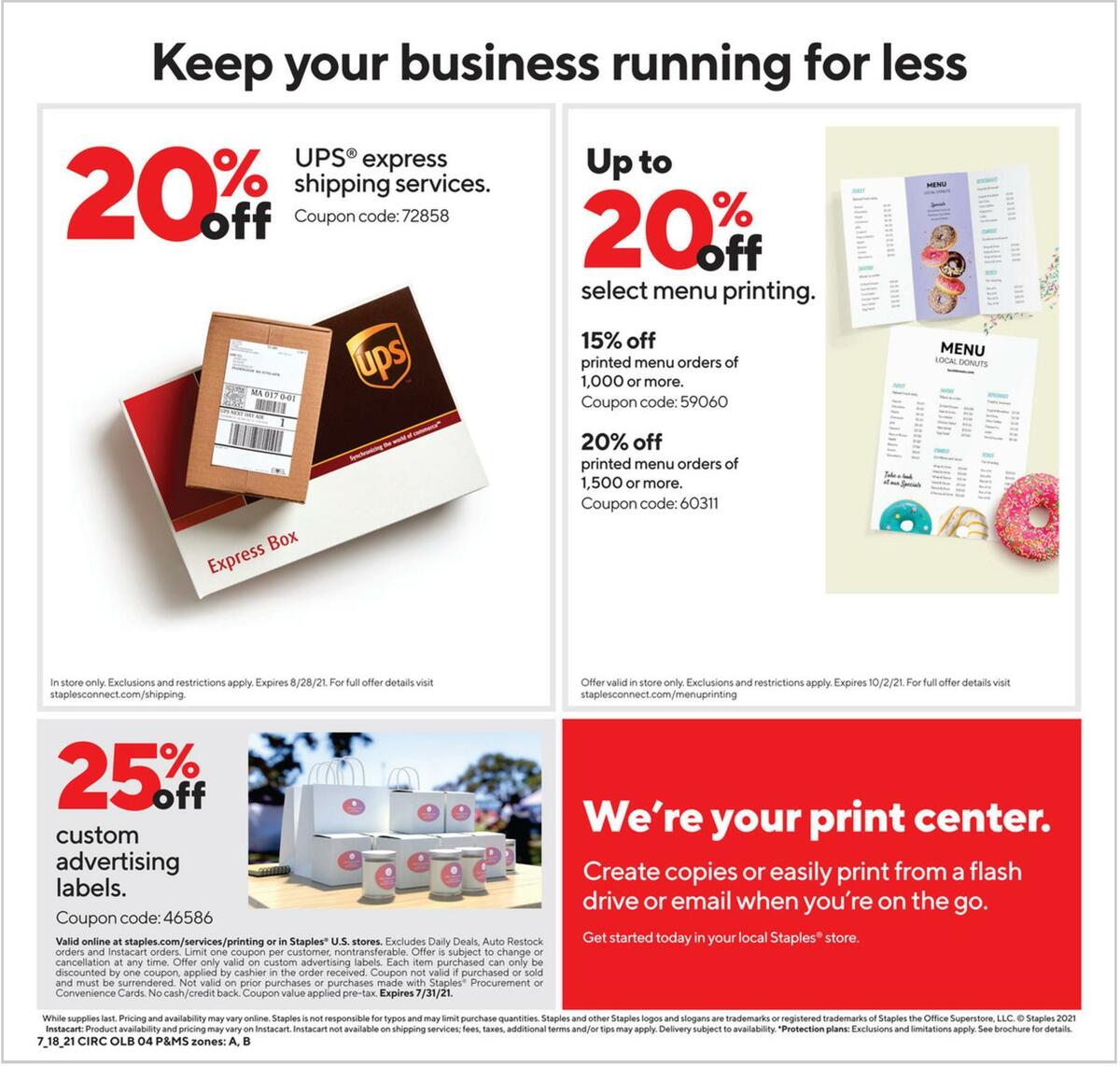 Staples Weekly Ad from July 18