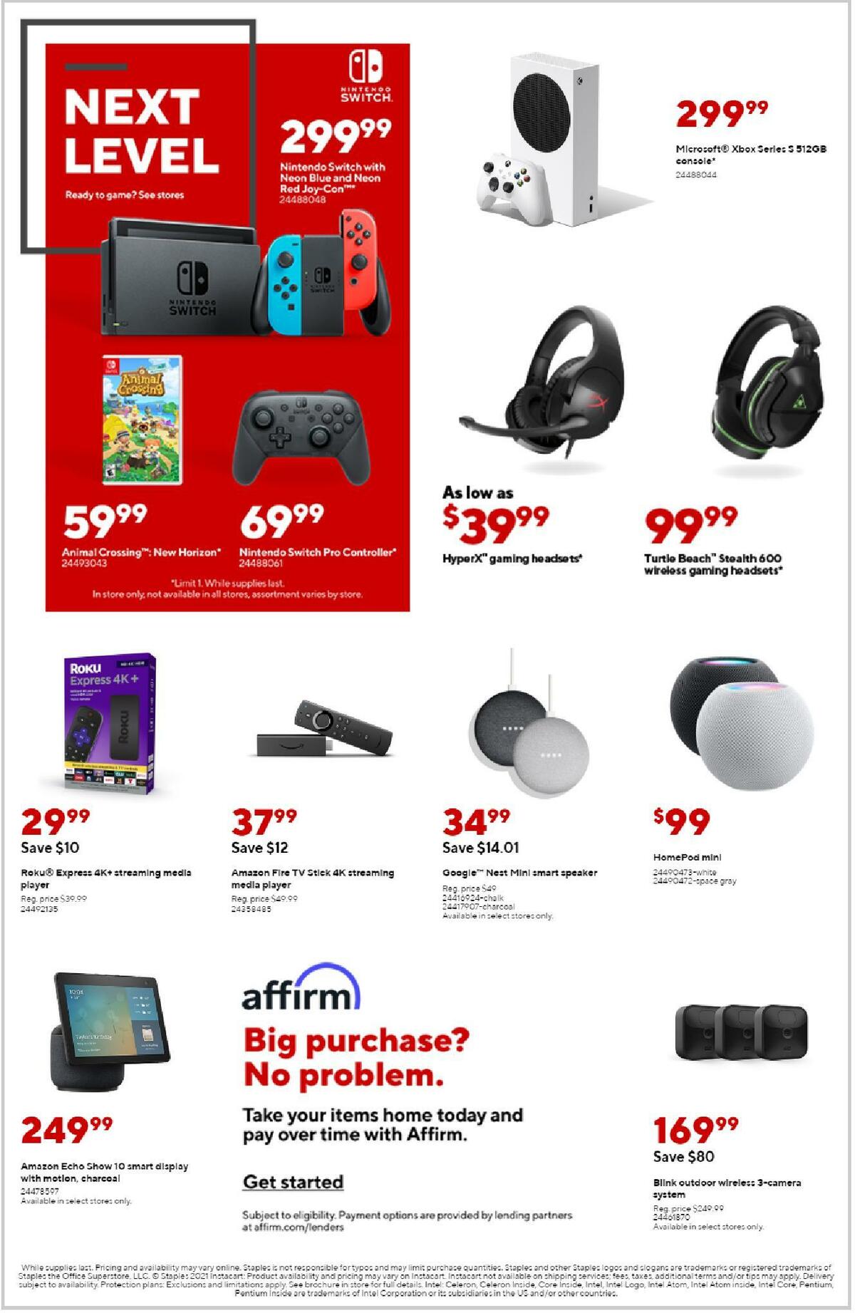 Staples Weekly Ad from August 15