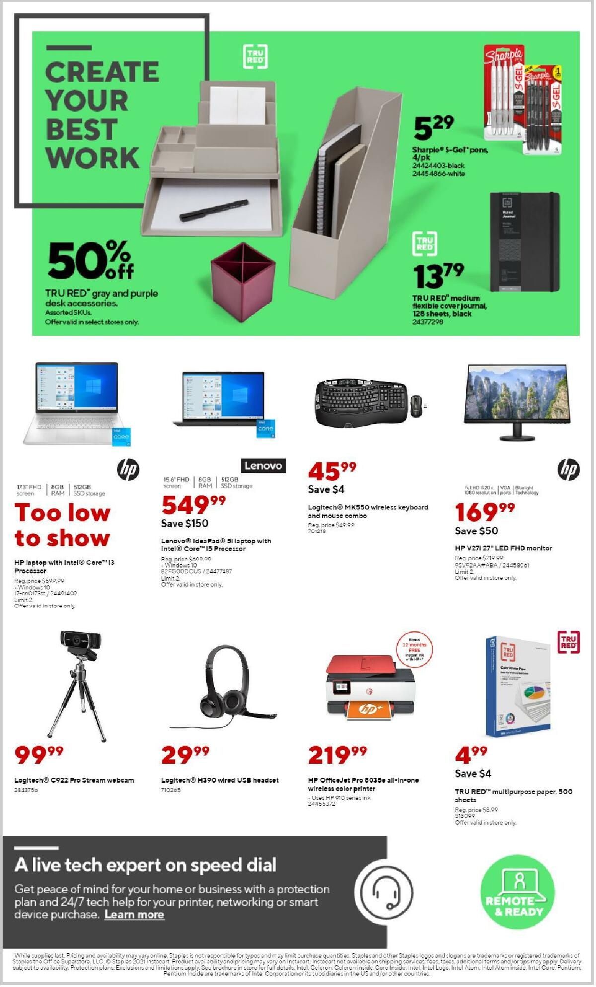 Staples Weekly Ad from August 15