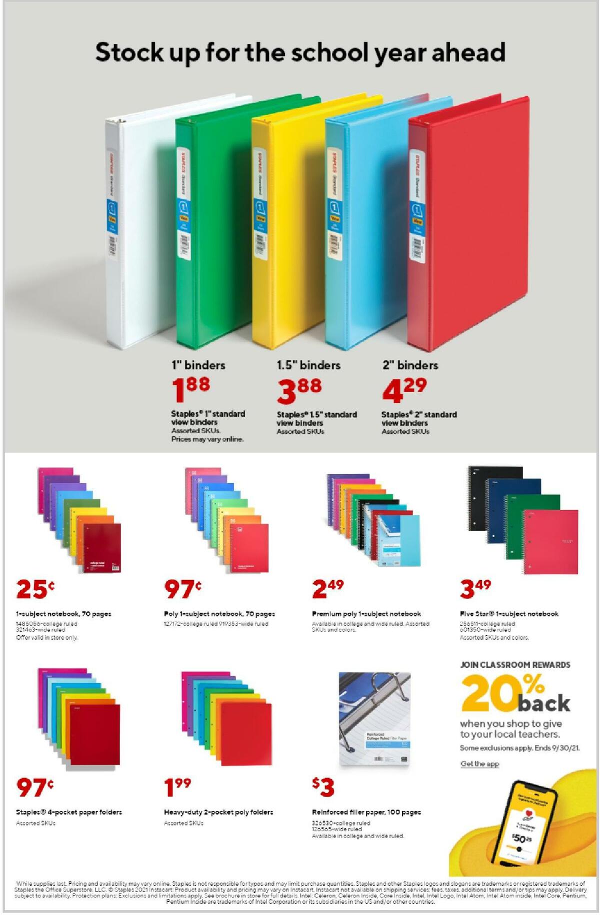 Staples Weekly Ad from August 15