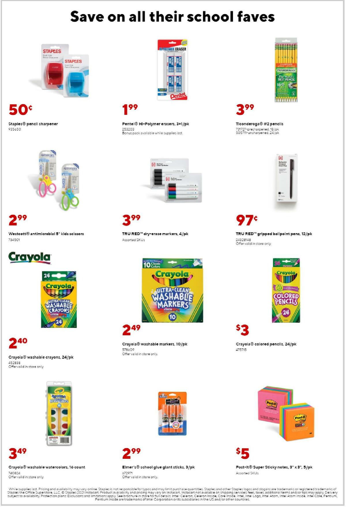 Staples Weekly Ad from August 15