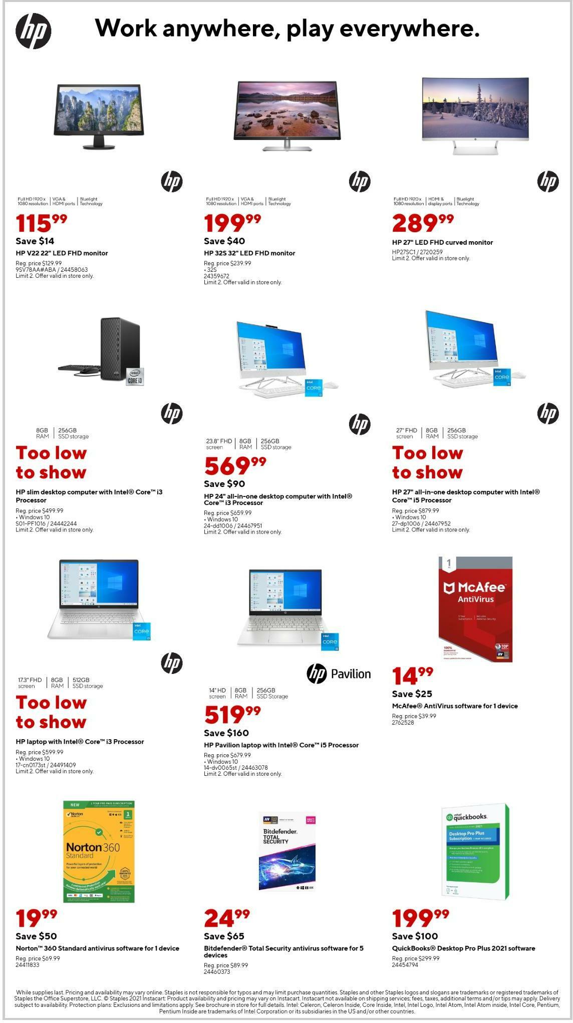 Staples Weekly Ad from September 26