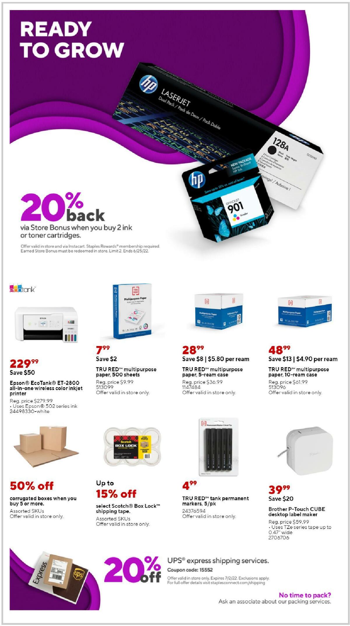 Staples Weekly Ad from June 19